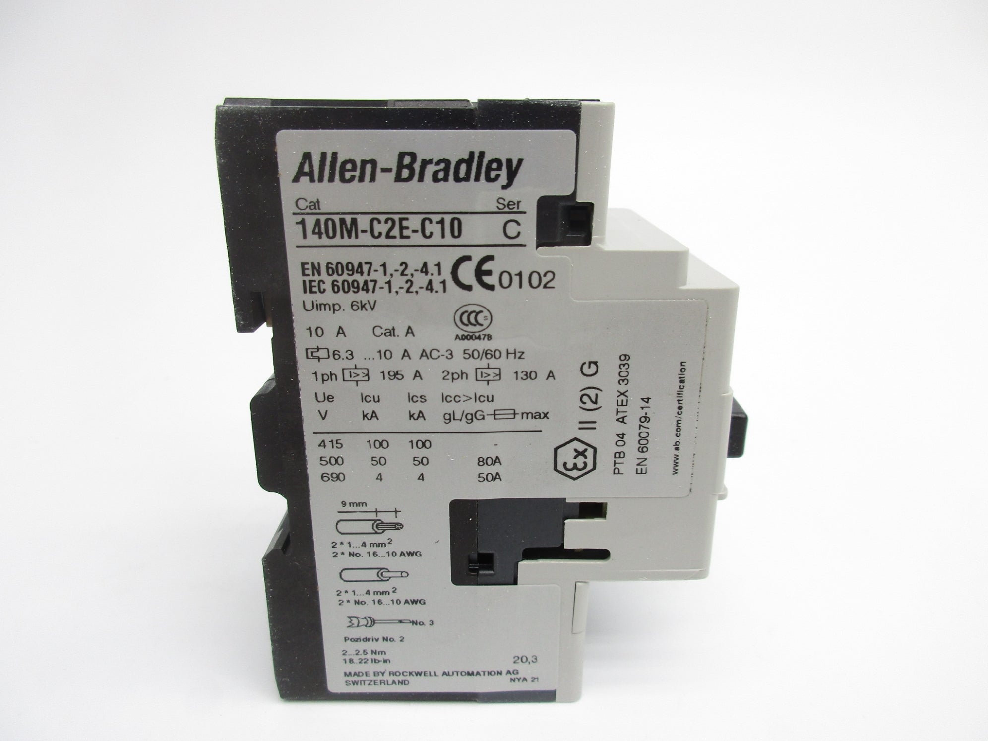 ALLEN BRADLEY 140M-C2E-C10 SER. C 690V 6.3-10A NSMP