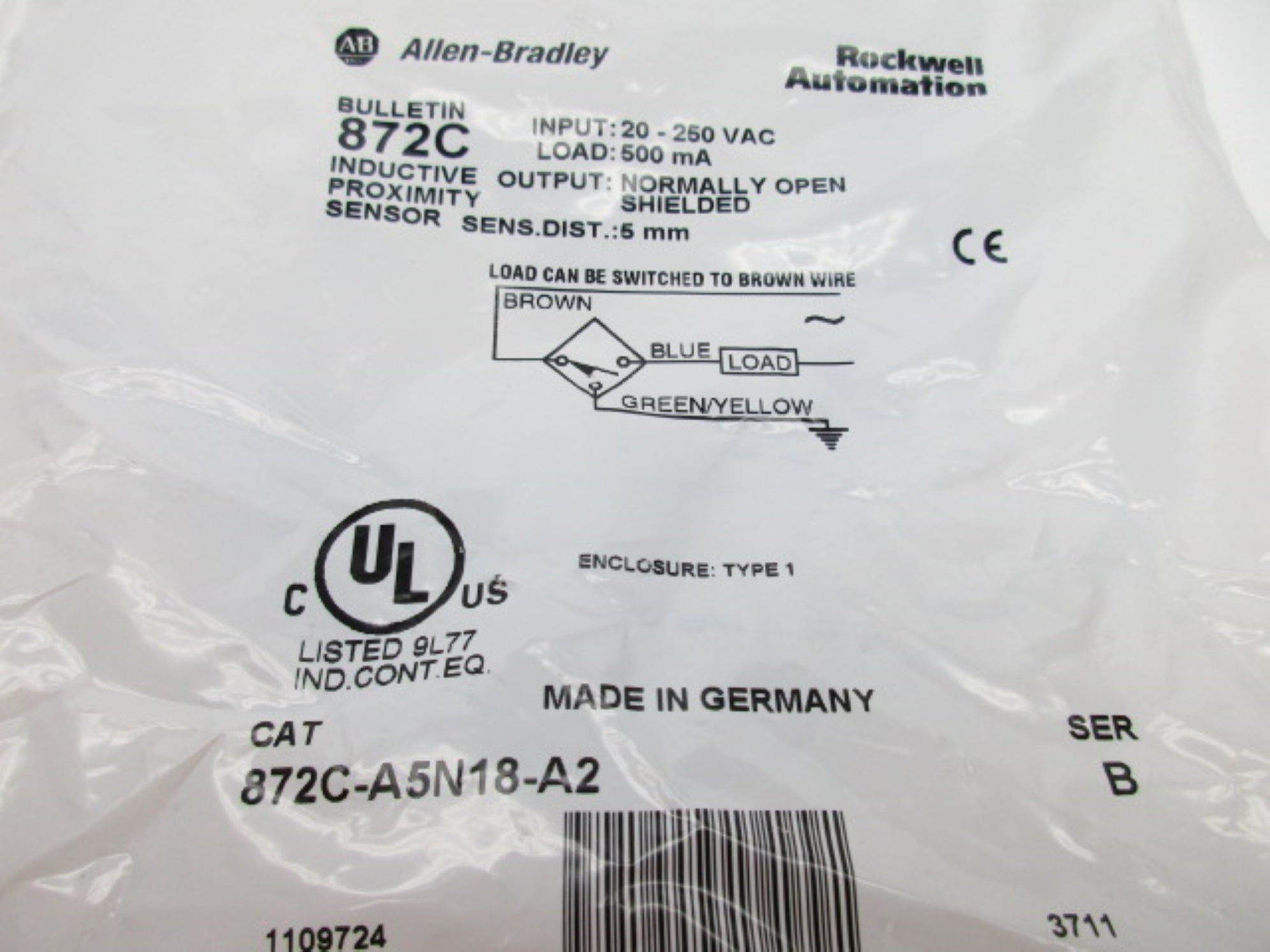 INDUSTRIAL SPARE PART 872C-A5N18-A2 SER. B 20-250VAC NSMP