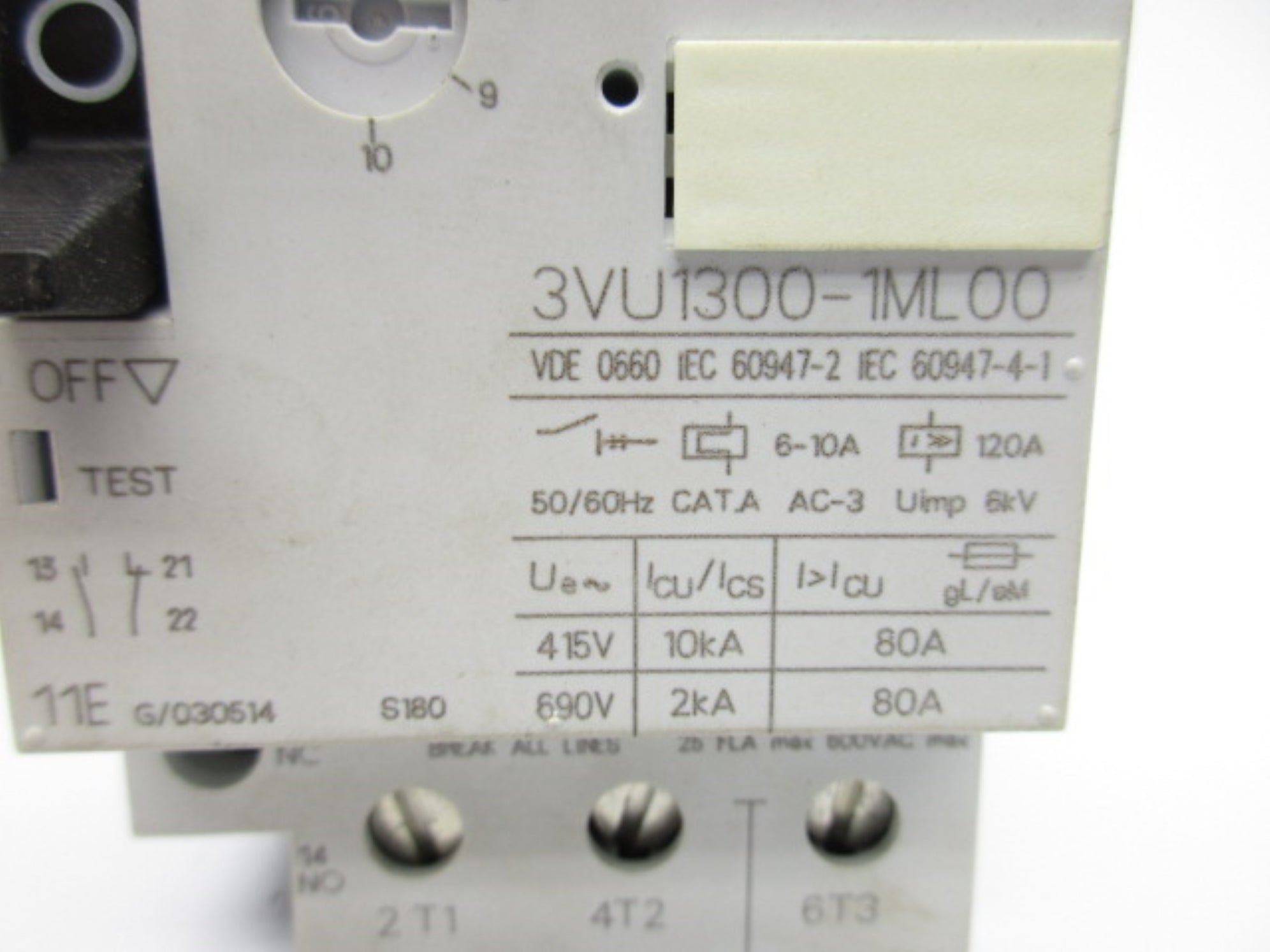SIEMENS 3VU1300-1ML00 600VAC 6-10A NSNP