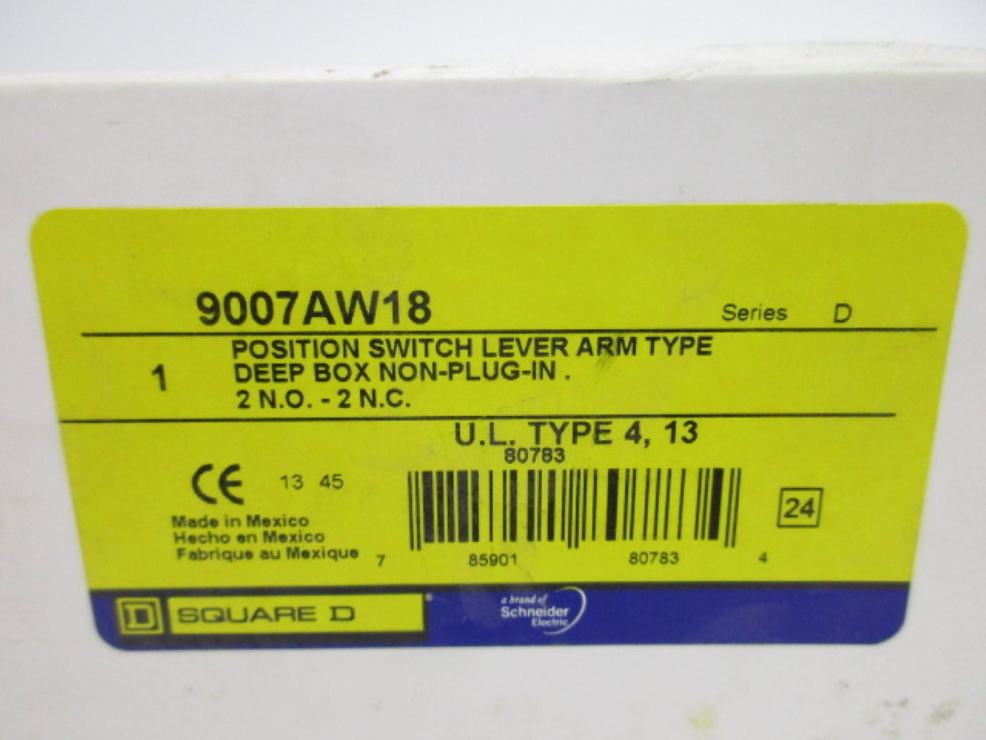 SQUARE D 9007AW18 SER. D NSMP