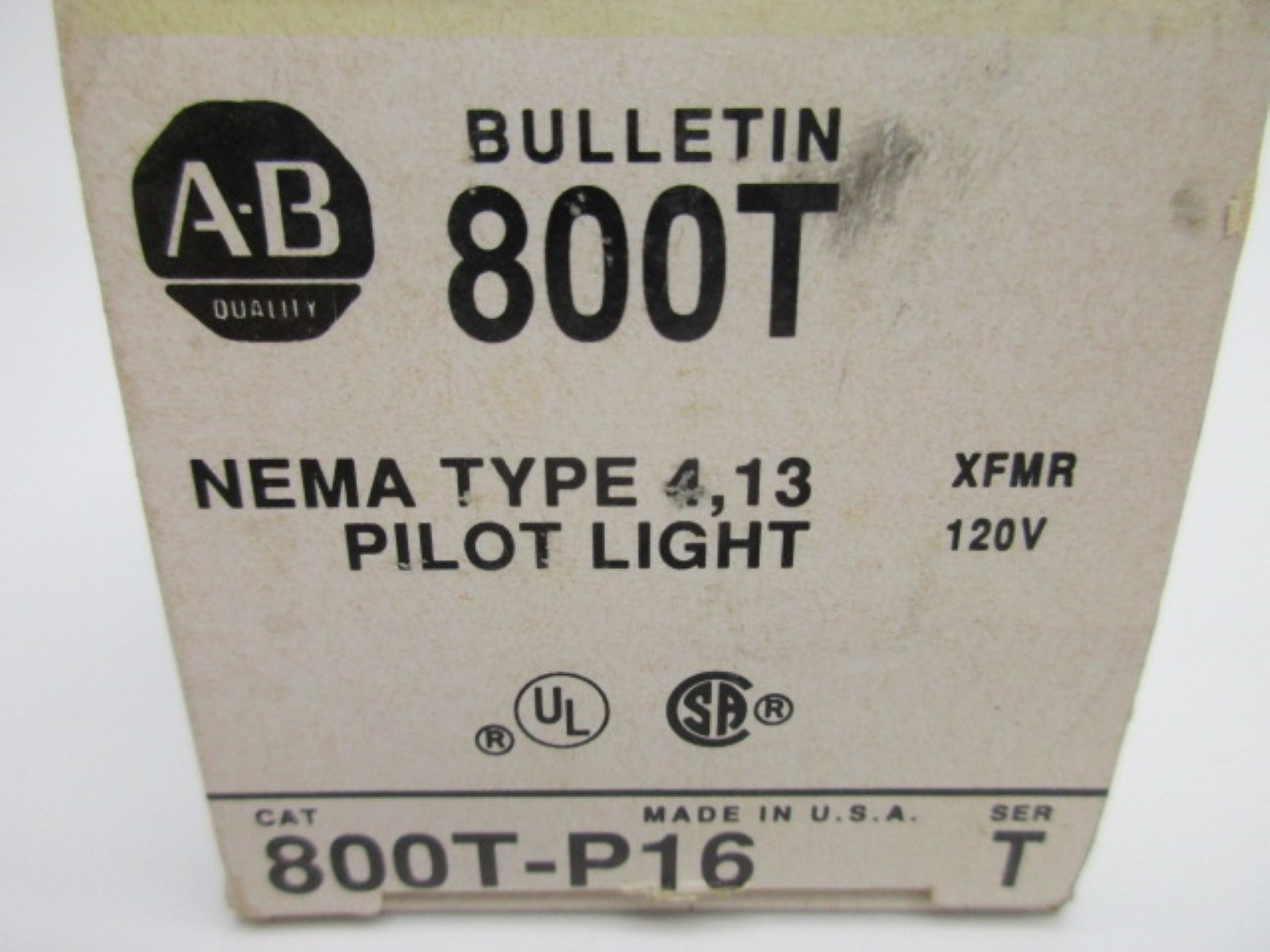 ALLEN BRADLEY 800T-P16 SER. T 120V (BK/YL) NSMP