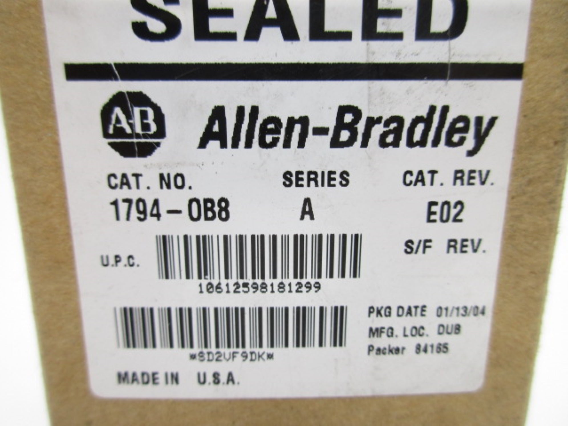 ALLEN BRADLEY 1794-OB8 SER. A DATE: 2004 NSFS