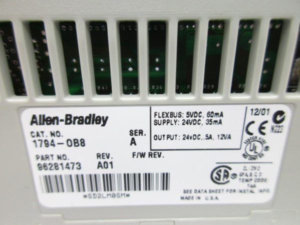 ALLEN BRADLEY 1794-OB8 SER. A 24VDC 0.5A NSMP