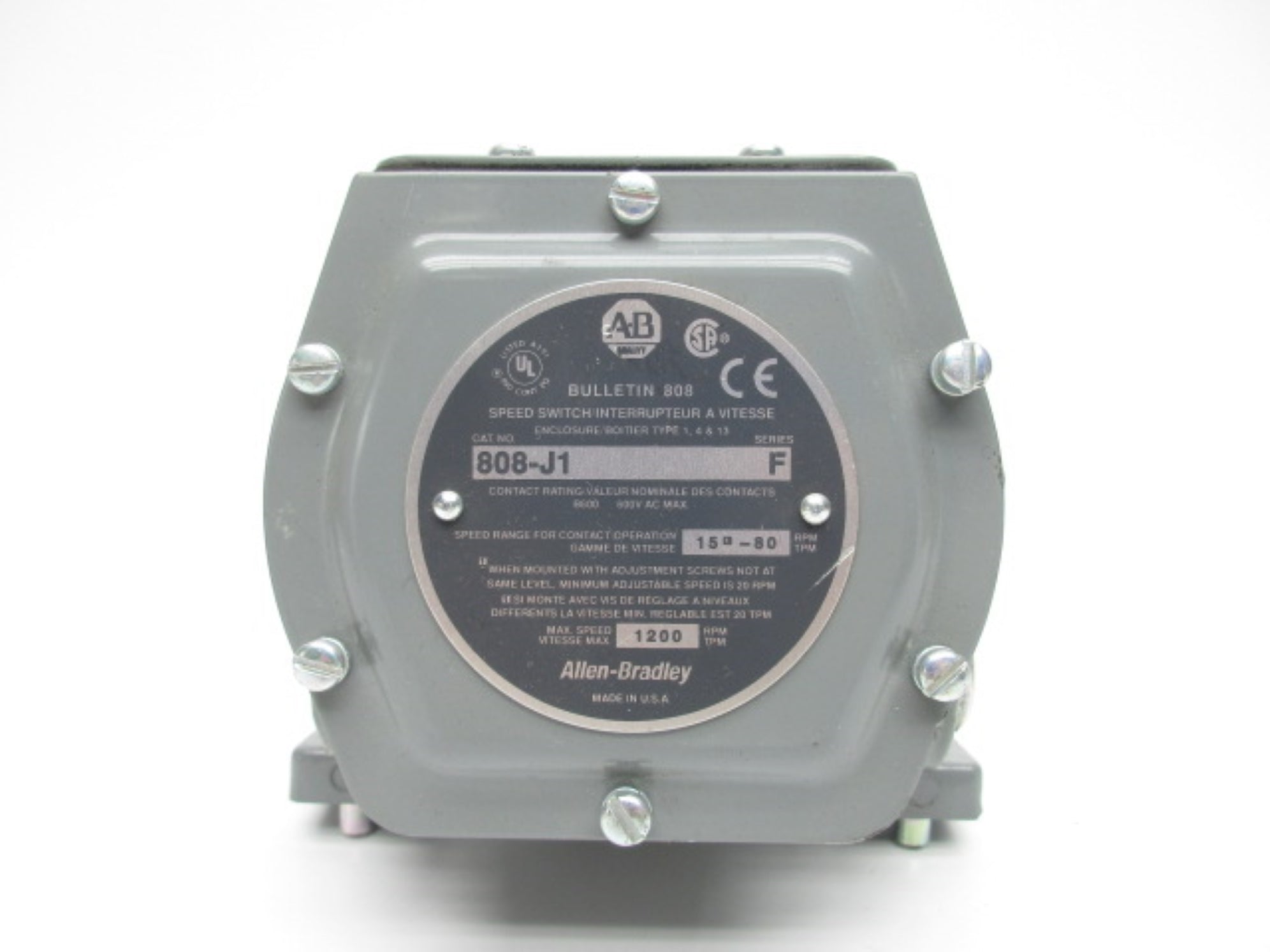 INDUSTRIAL SPARE PART 808-J1 SER. F 600VAC NSNP