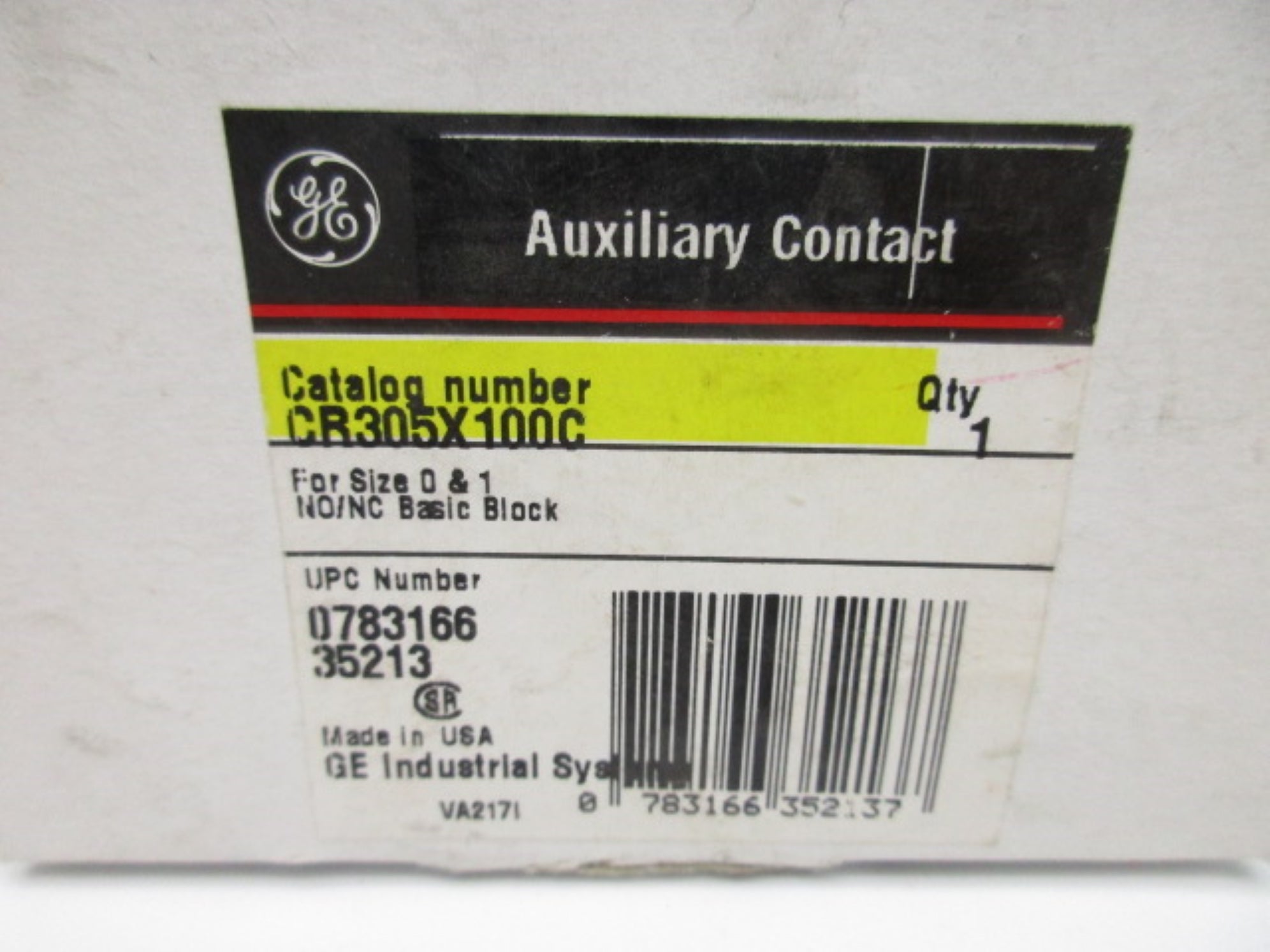 GENERAL ELECTRIC CR305X100C NSMP