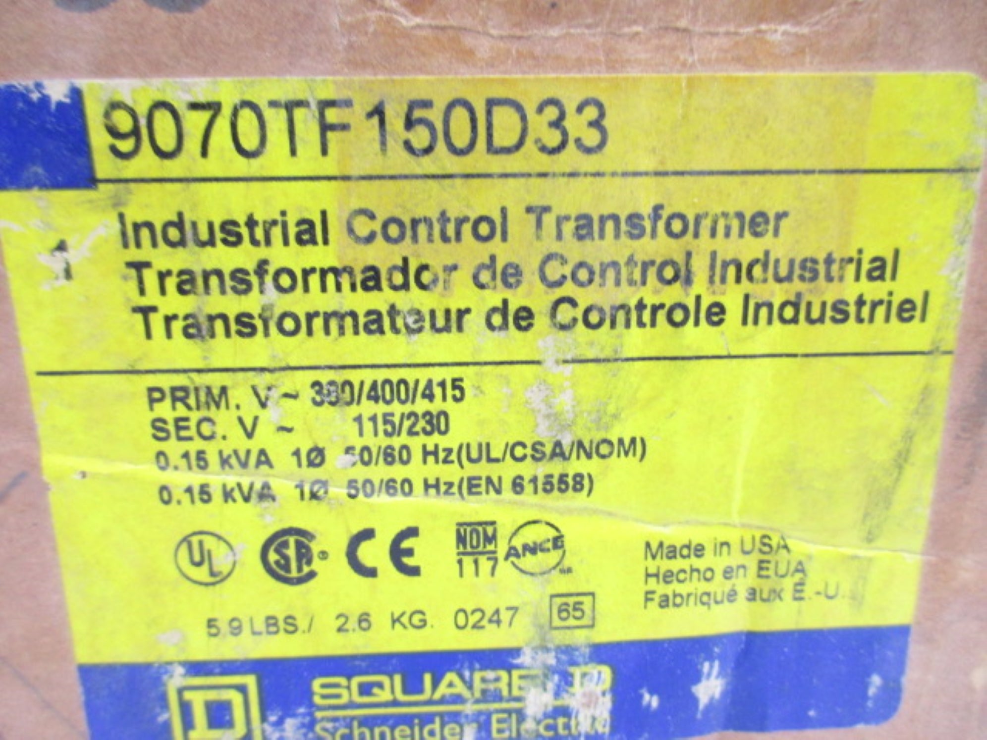 SQUARE D 9070TF150D33 415V NSMP