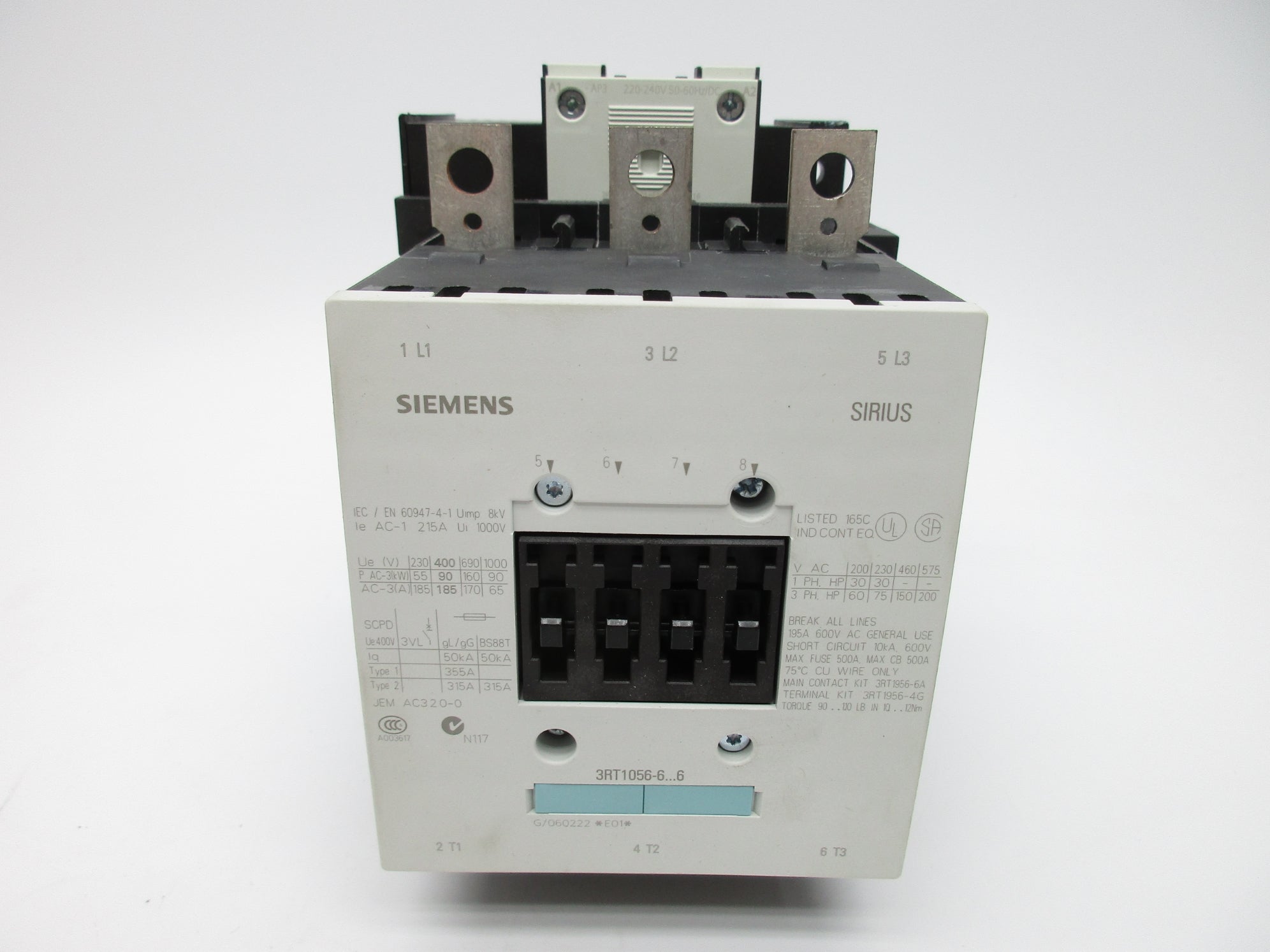 SIEMENS 3RT1056-6AP36 220-240V NSMP