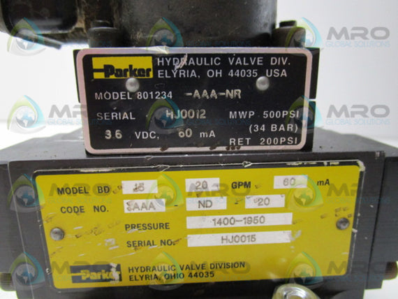 PARKER 801234-AAA-NR * USED *