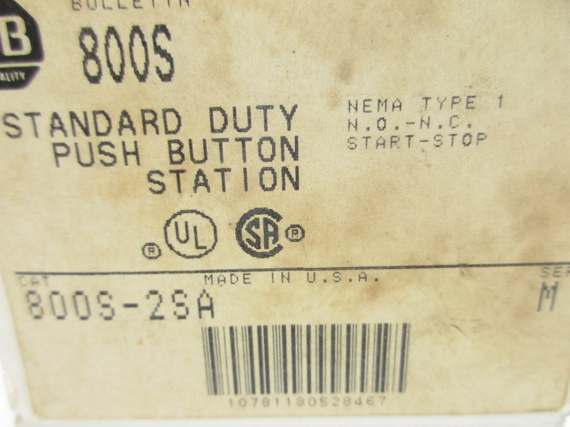 INDUSTRIAL SPARE PART 800S-2SA SER. M (BK/YL) NSMP