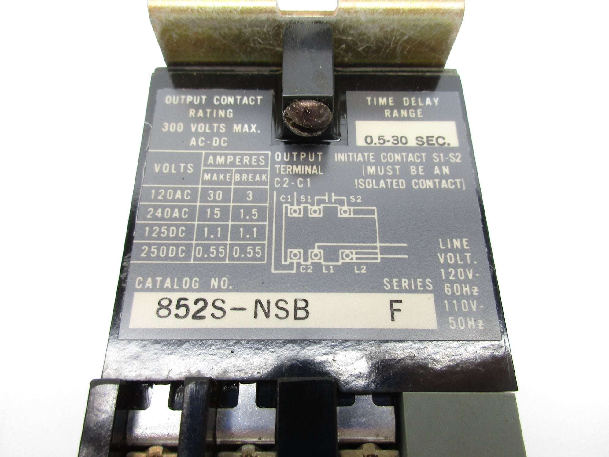 ALLEN BRADLEY 852S-NSB SER. F 300VAC 0.5-30S (BR/YL) NSMP