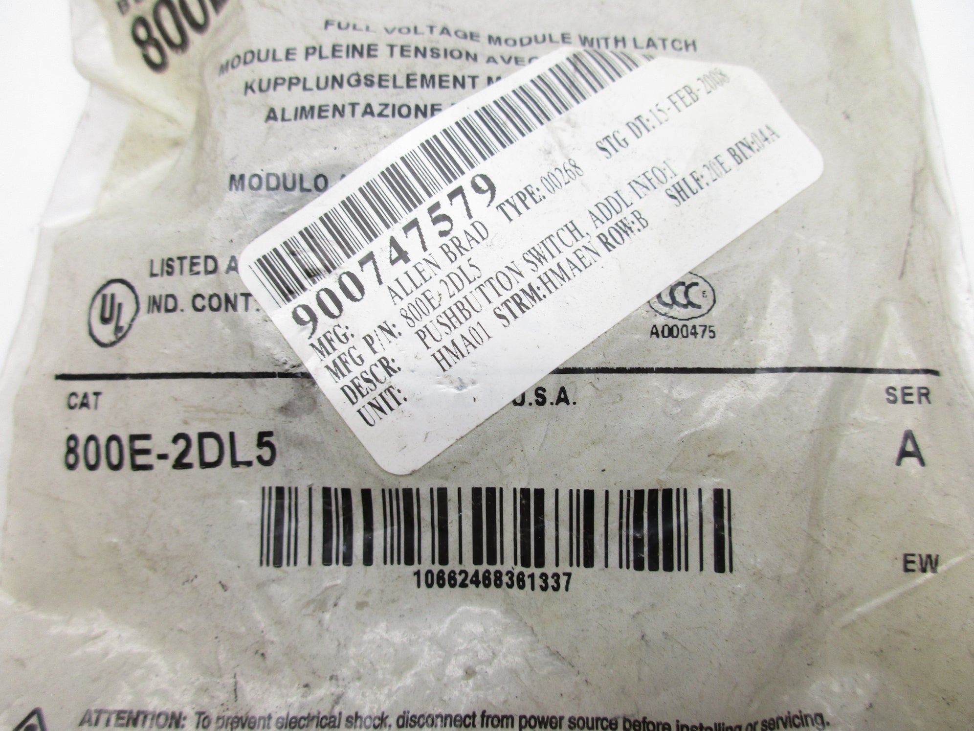 INDUSTRIAL SPARE PART 800E-2DL5 SER. A 120V NSMP