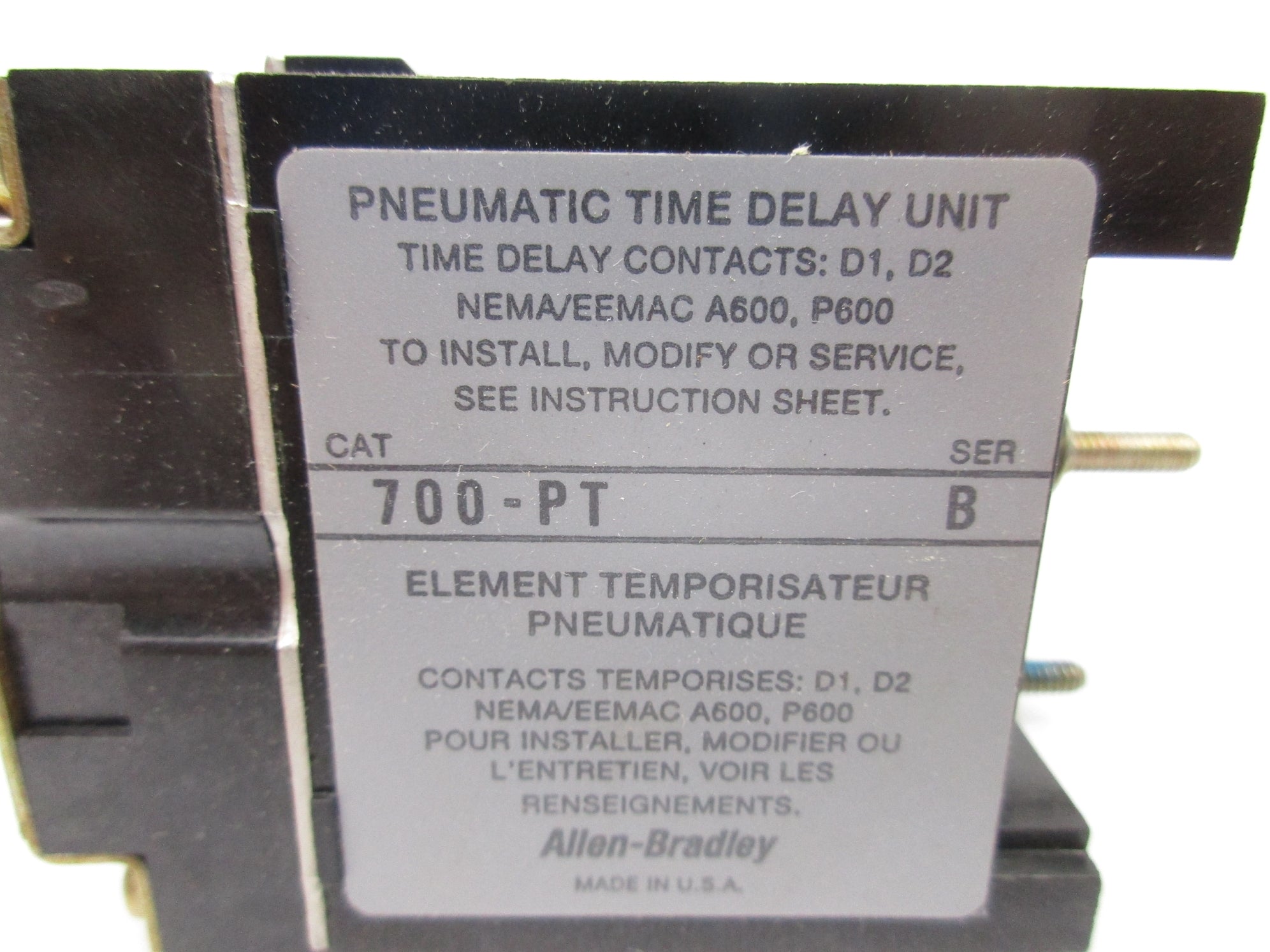 INDUSTRIAL SPARE PART 700-PT SER. B 0.1-60S NSNP