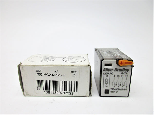 ALLEN BRADLEY 700-HC24A1-3-4 SER. D 7A 120VAC (WH) NSMP