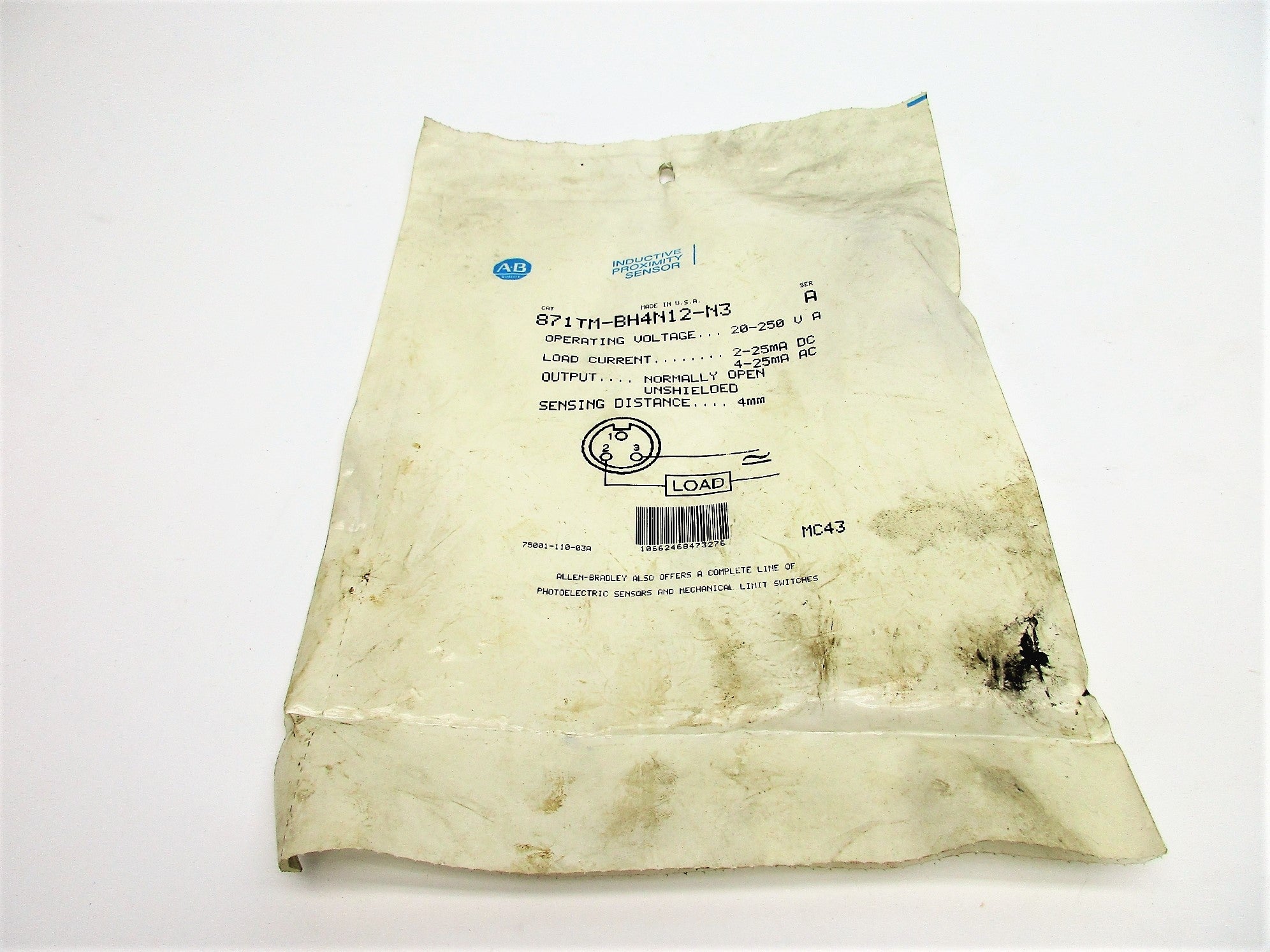 ALLEN BRADLEY 871TM-BH4N12-N3 SER. A 20-250V NSMP