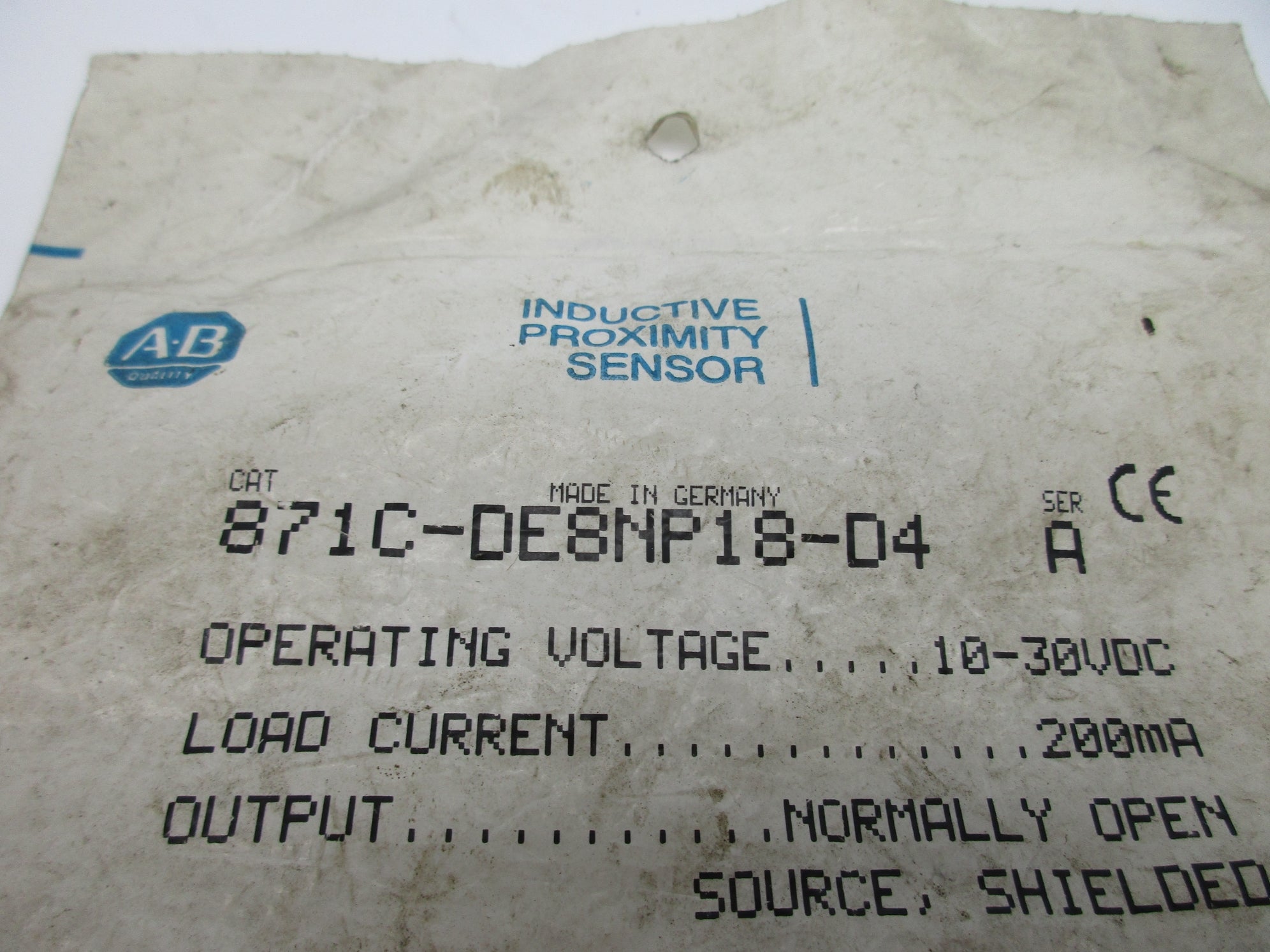 INDUSTRIAL SPARE PART 871C-DE8NP18-D4 SER. A NSMP