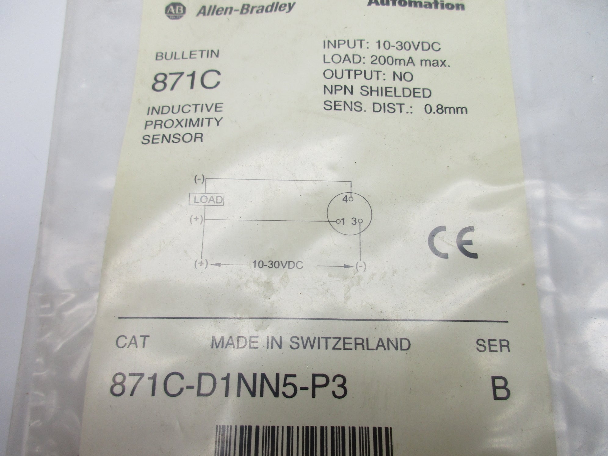 INDUSTRIAL SPARE PART 871C-D1NN5-P3 SER. B 10-30VDC NSMP