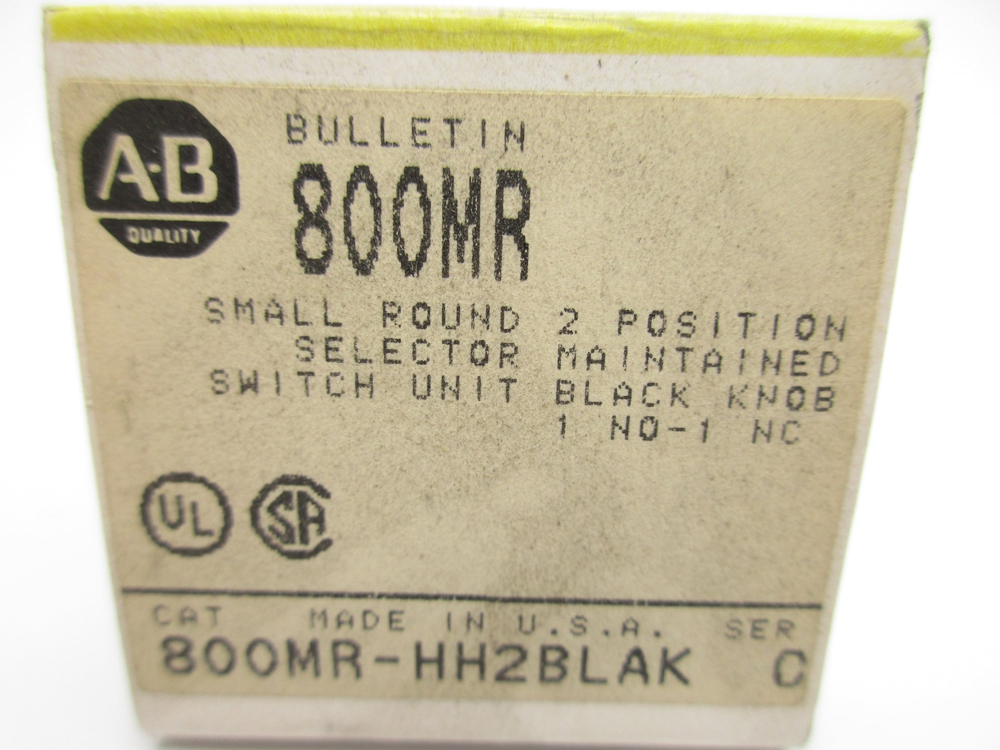 INDUSTRIAL SPARE PART 800MR-HH2BLAK SER. C (BK/YL) NSMP