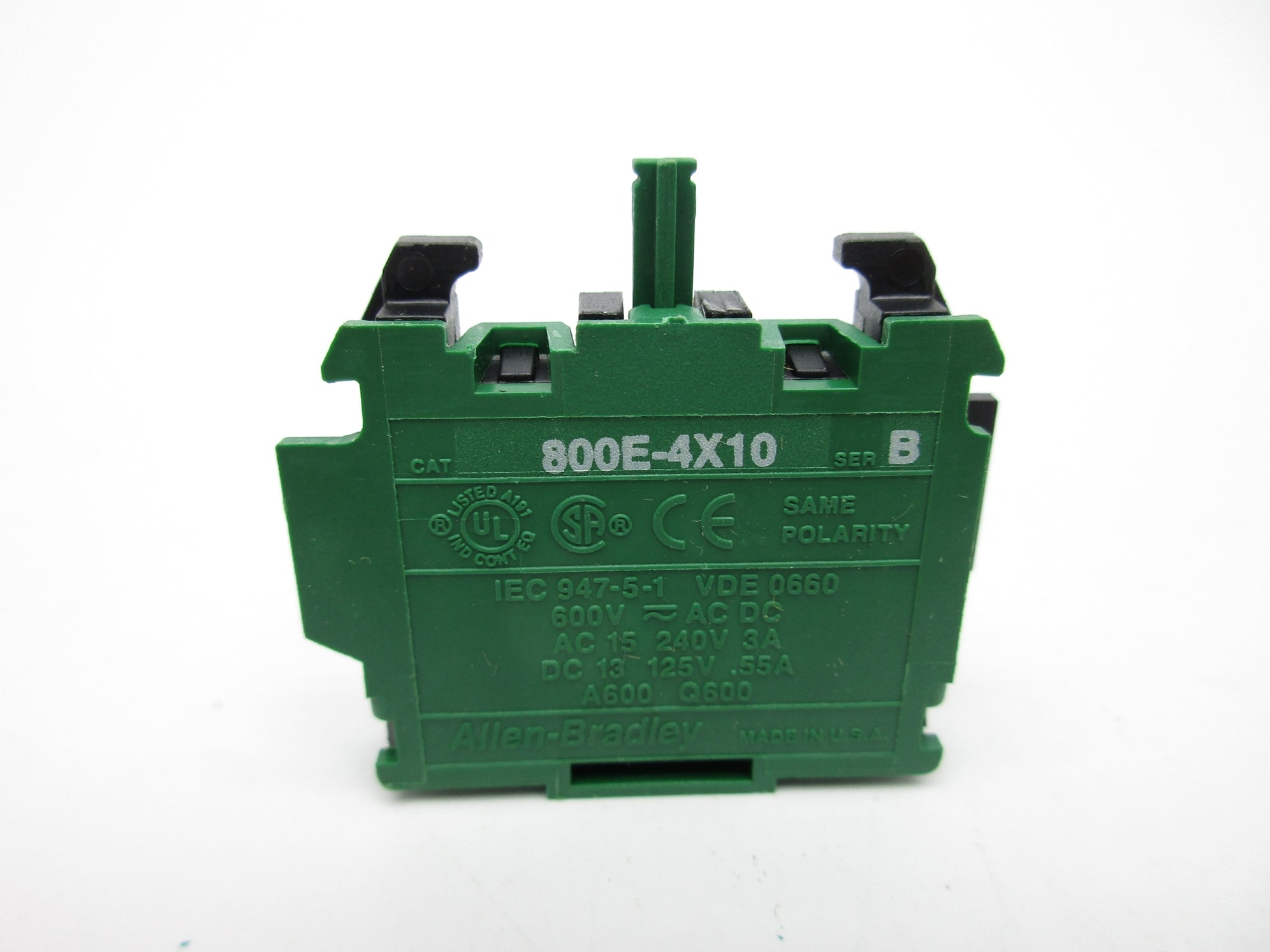 ALLEN BRADLEY 800E-4X10 SER. B 600VAC/DC 3A NSNP