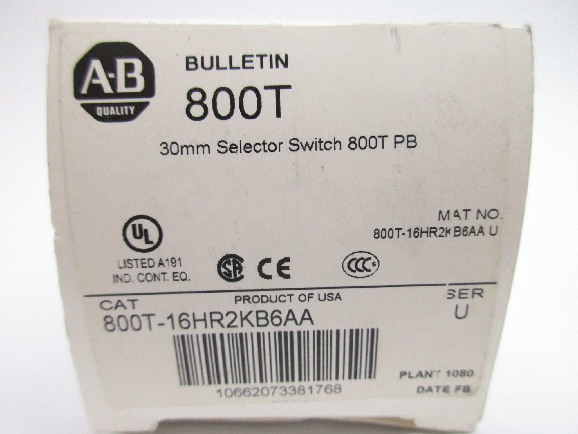 INDUSTRIAL SPARE PART 800T-16HR2KB6AA SER. U (WH) NSMP