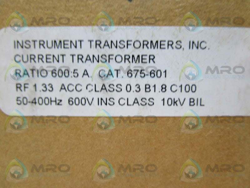 INSTRUMENT TRANSFORMER 675-601  NSMP