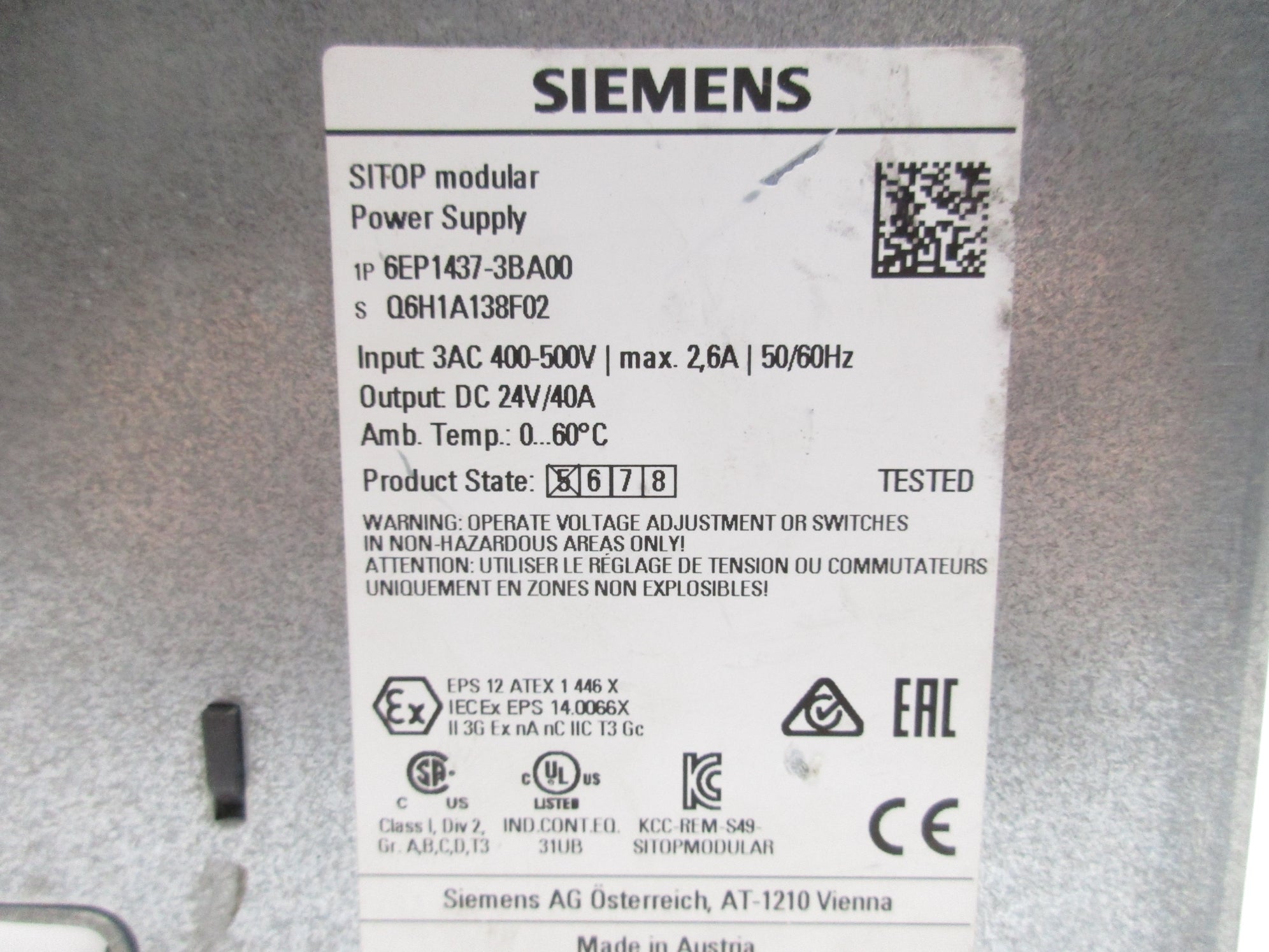 SIEMENS 6EP1437-3BA00 UNMP