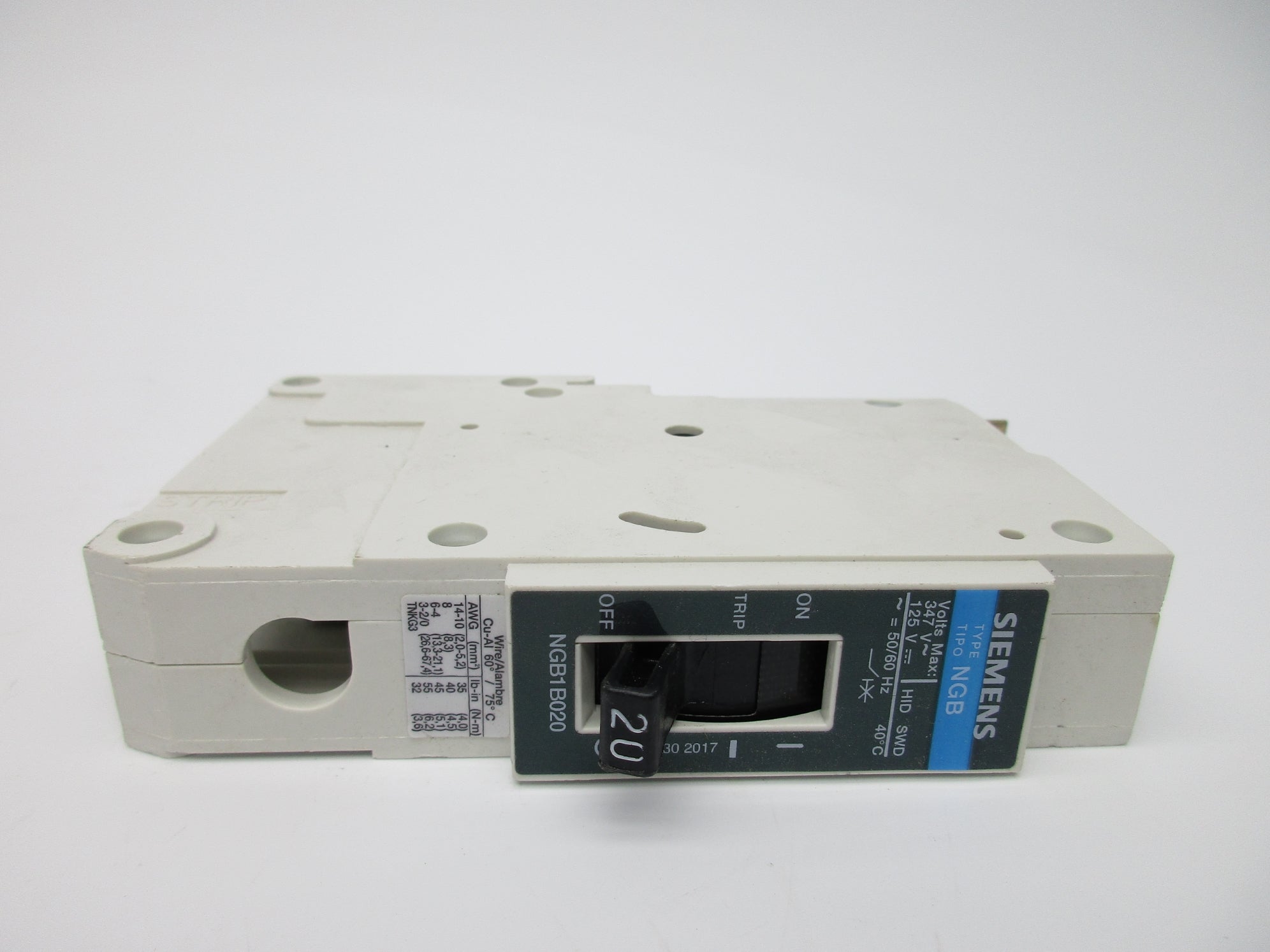 SIEMENS NGB1B020 20A 347V UNMP