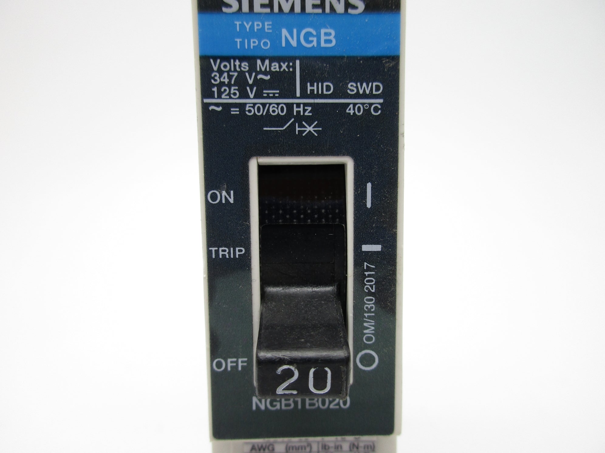 SIEMENS NGB1B020 20A 347V UNMP