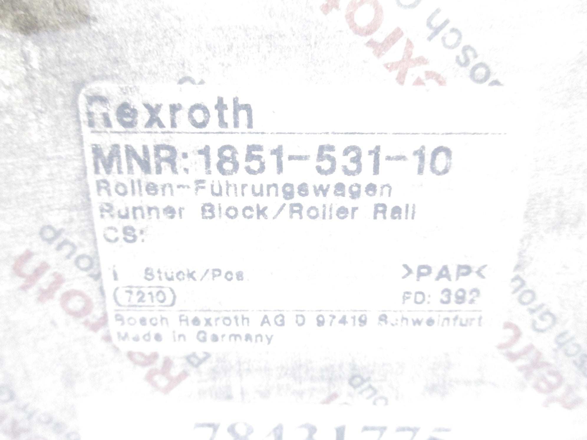 REXROTH 1851-531-10 NSMP