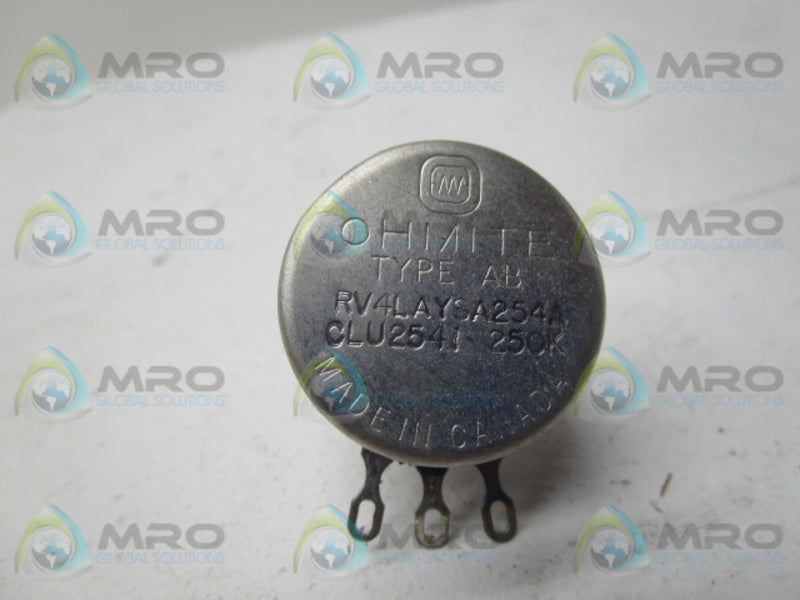 OHMITE TYPE AB RV4LAYSA254A  NSMP