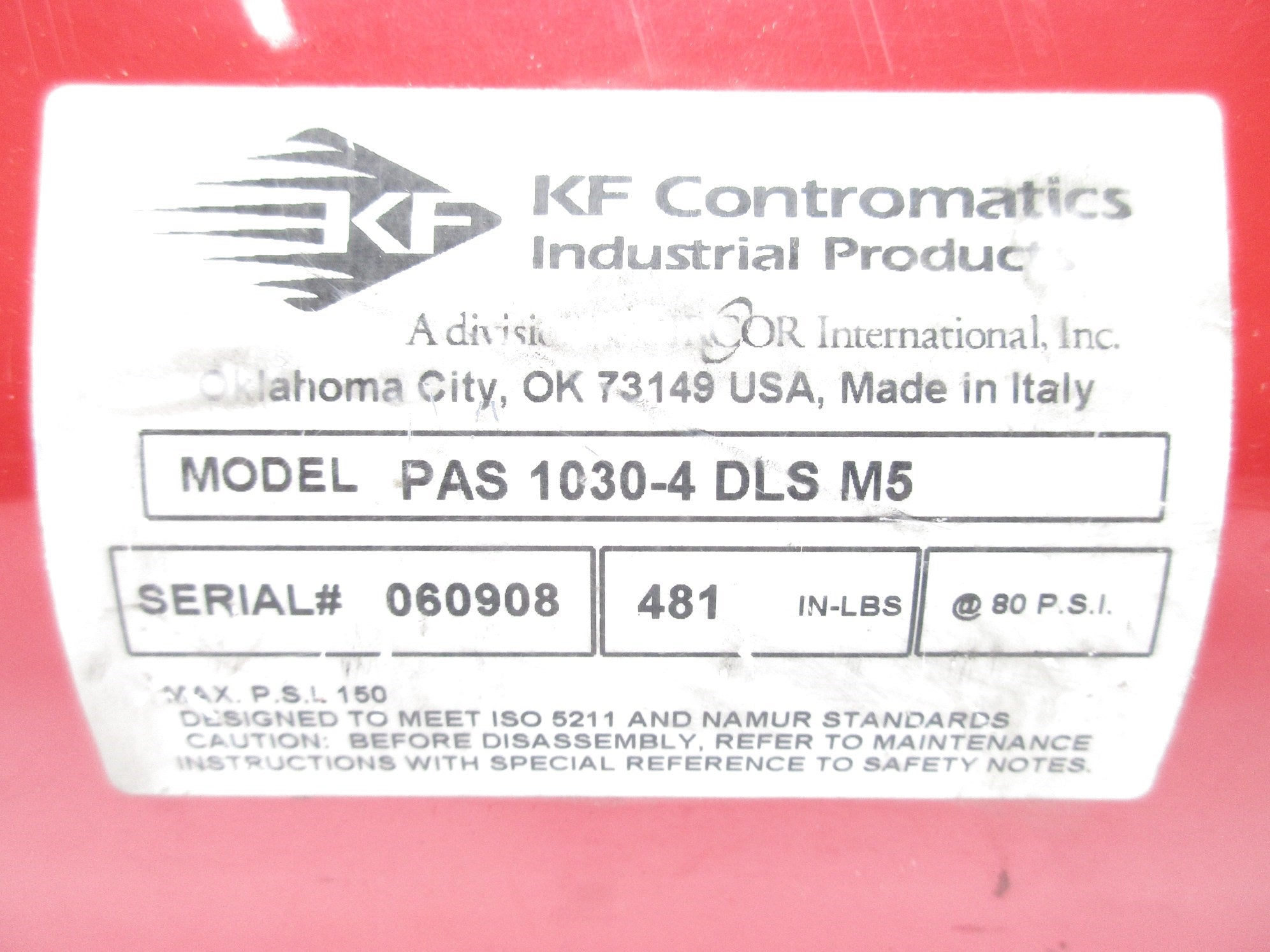 KF CONTROMATICS PAS1030-4DLSM5 UNMP