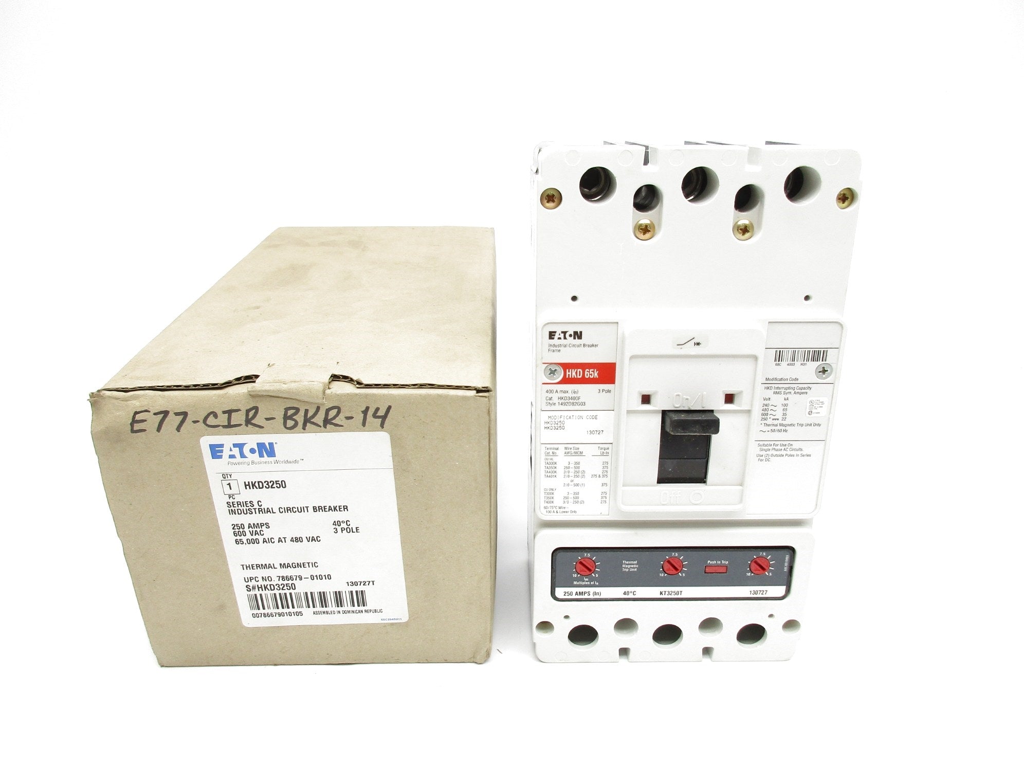 EATON HKD3250 250A 600VAC NSMP