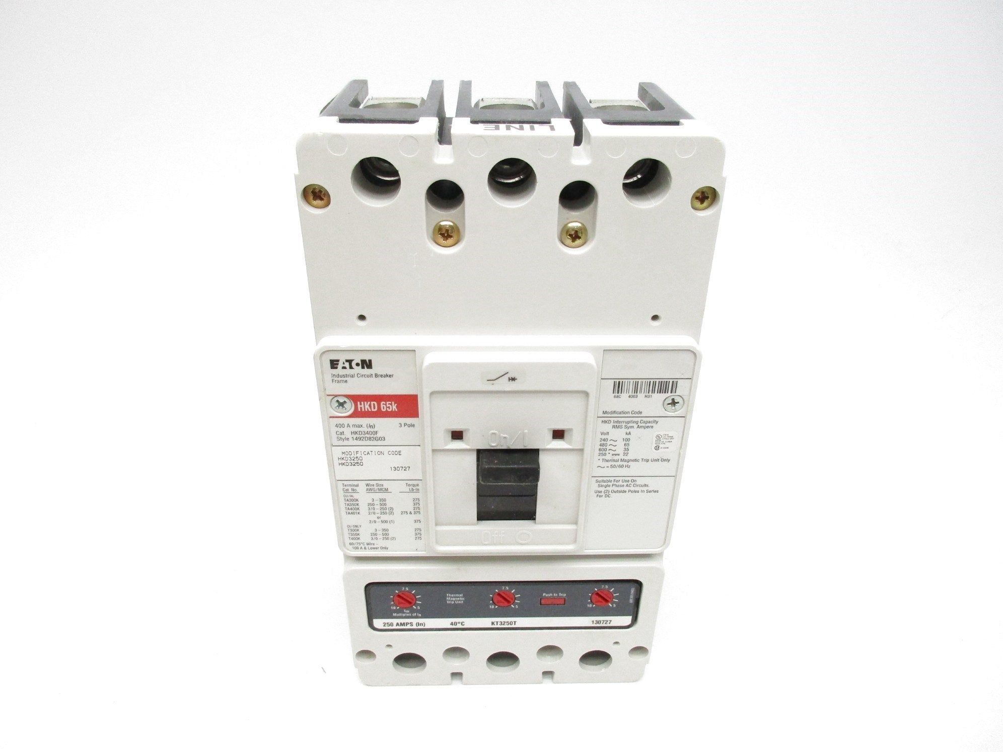 EATON HKD3250 250A 600VAC NSMP