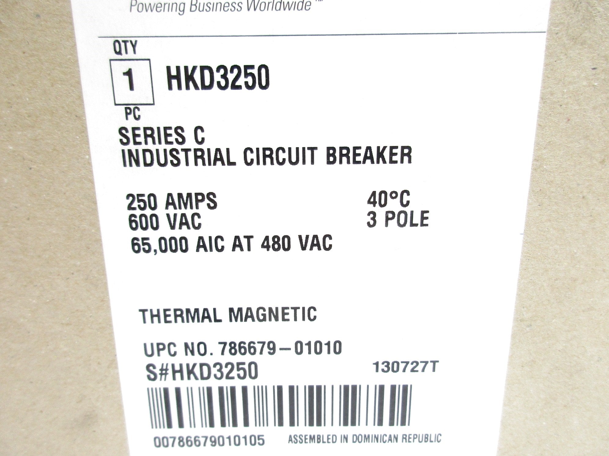 EATON HKD3250 250A 600VAC NSMP