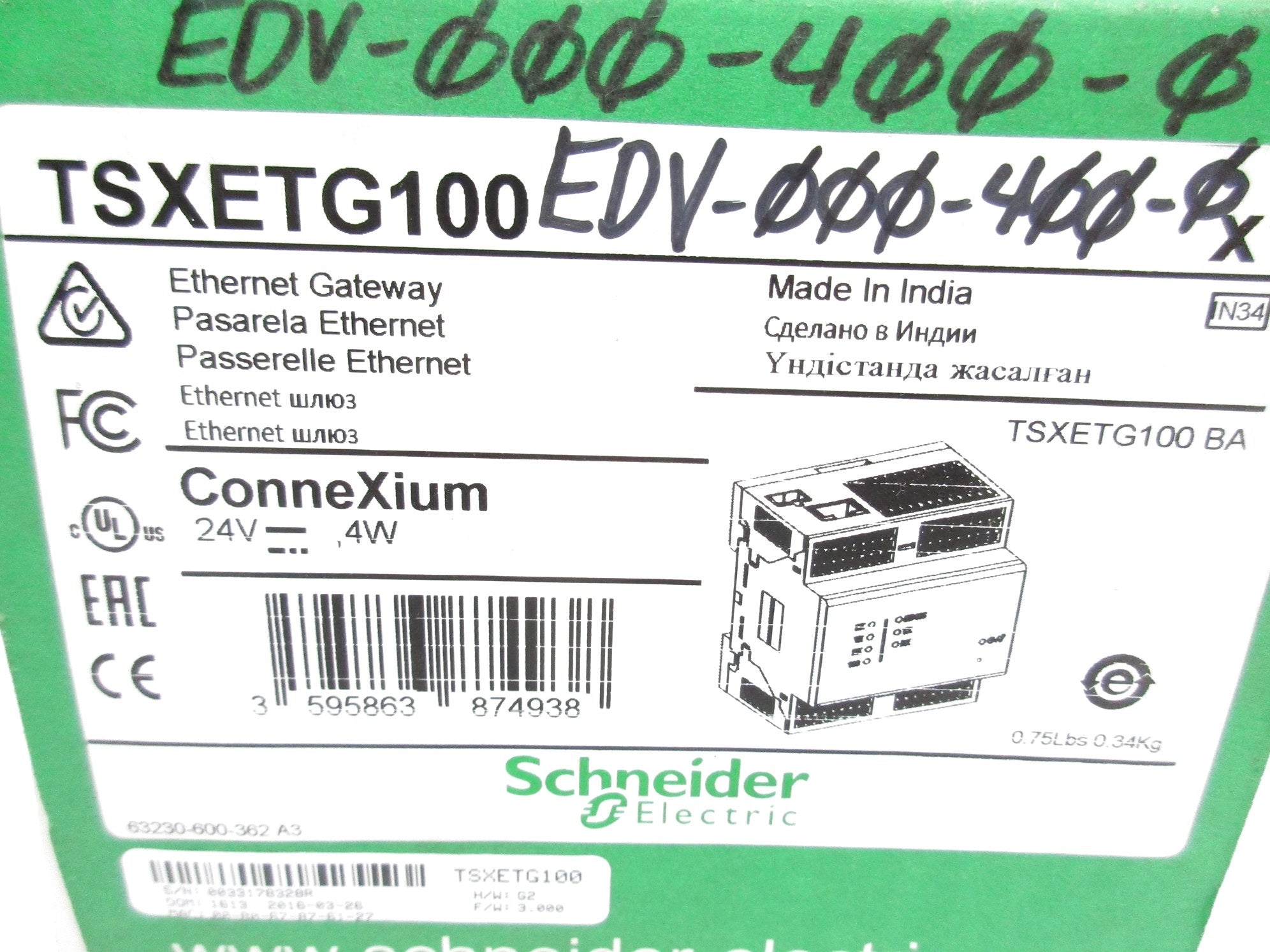 SCHNEIDER ELECTRIC TSXETG100 24V NSMP