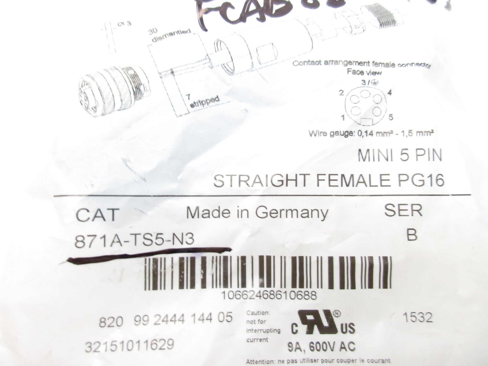 INDUSTRIAL SPARE PART 871A-TS5-N3 SER. B NSMP