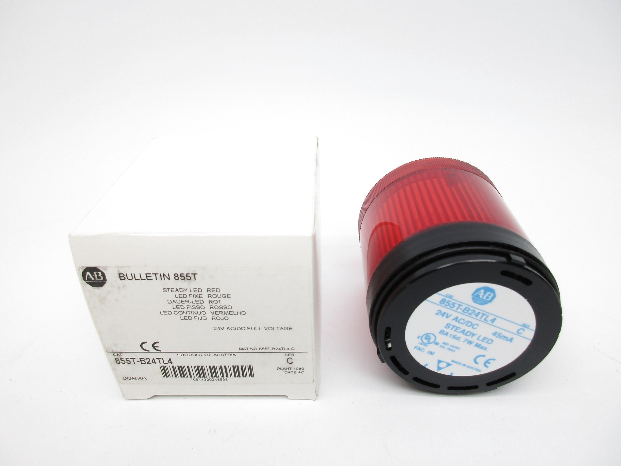ALLEN BRADLEY 855T-B24TL4 SER. C 24VAC/DC (WH) NSMP