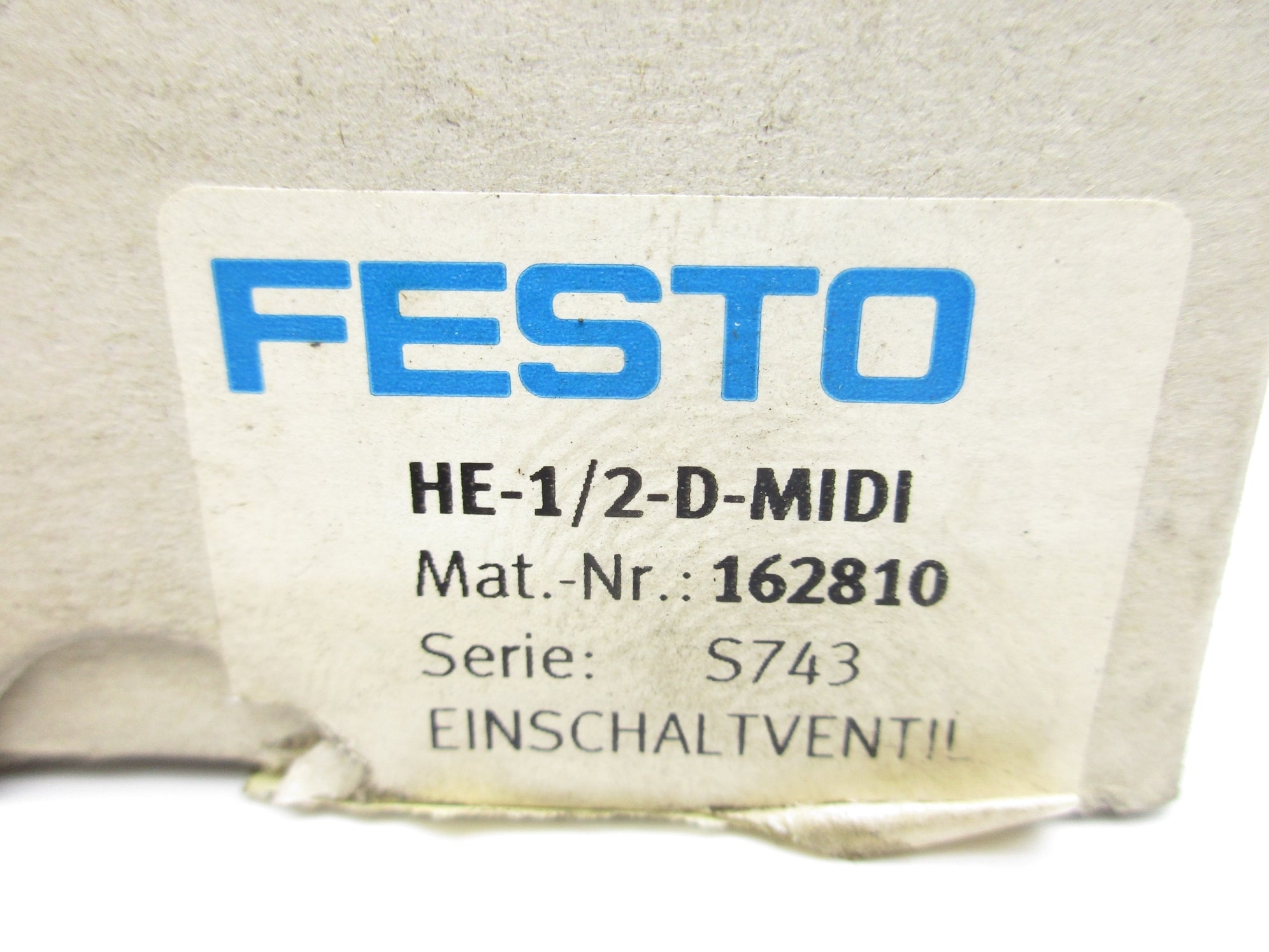 FESTO HE-1/2-D-MIDI 162810 230PSI NSMP