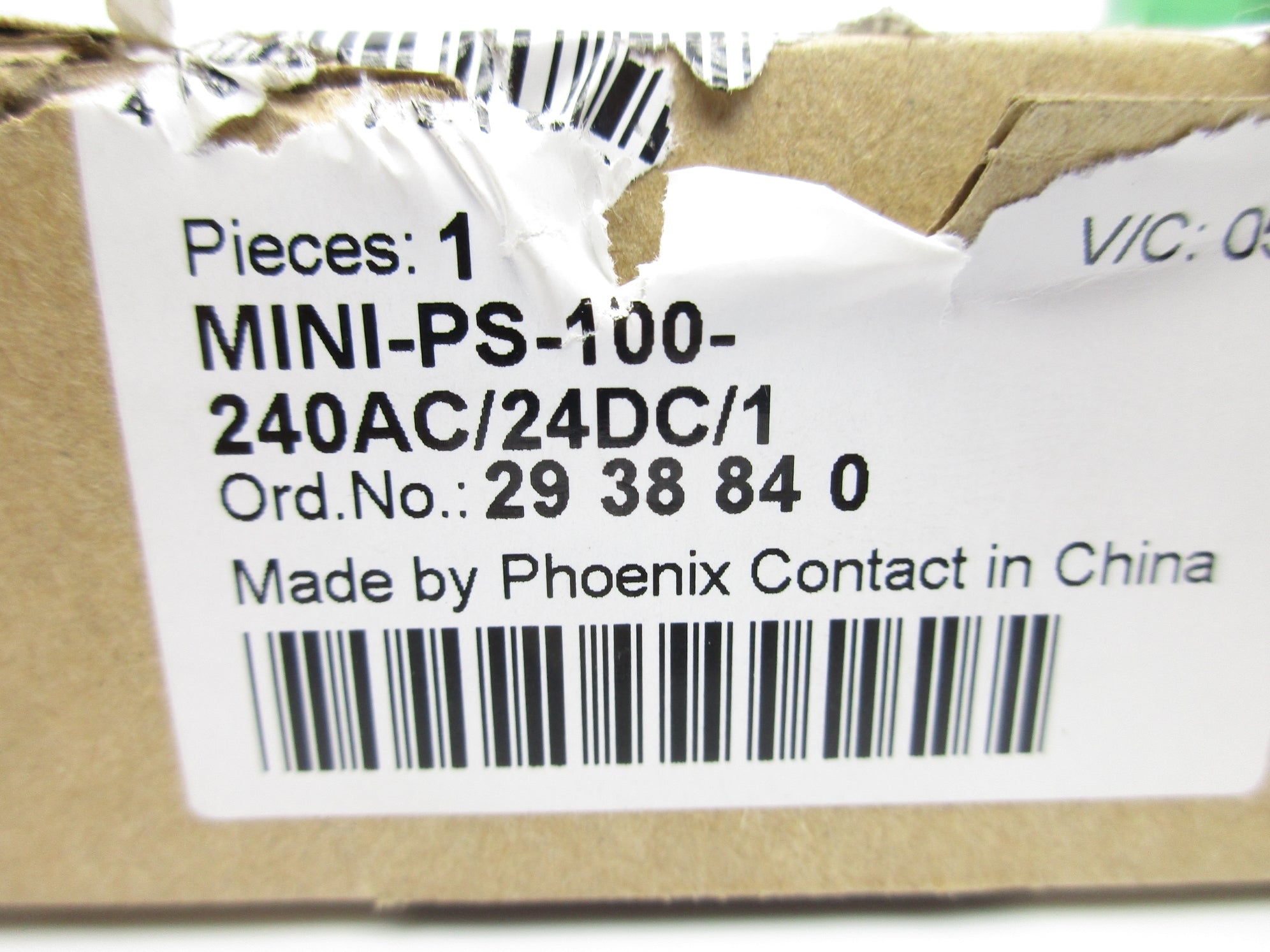 PHOENIX CONTACT MINI-PS-100-240AC/24DC/1 2938840 100-240VAC 0.5-0.2A NSMP