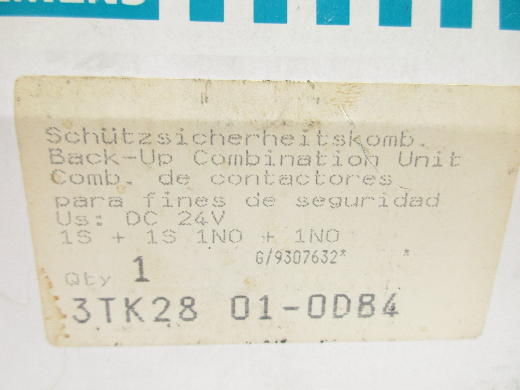 SIEMENS 3TK2801-0DB4 24VDC 6A NSMP
