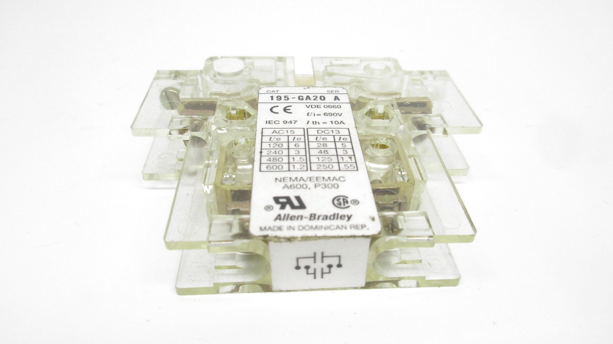 ALLEN BRADLEY 195-GA20 SER. A NSNP