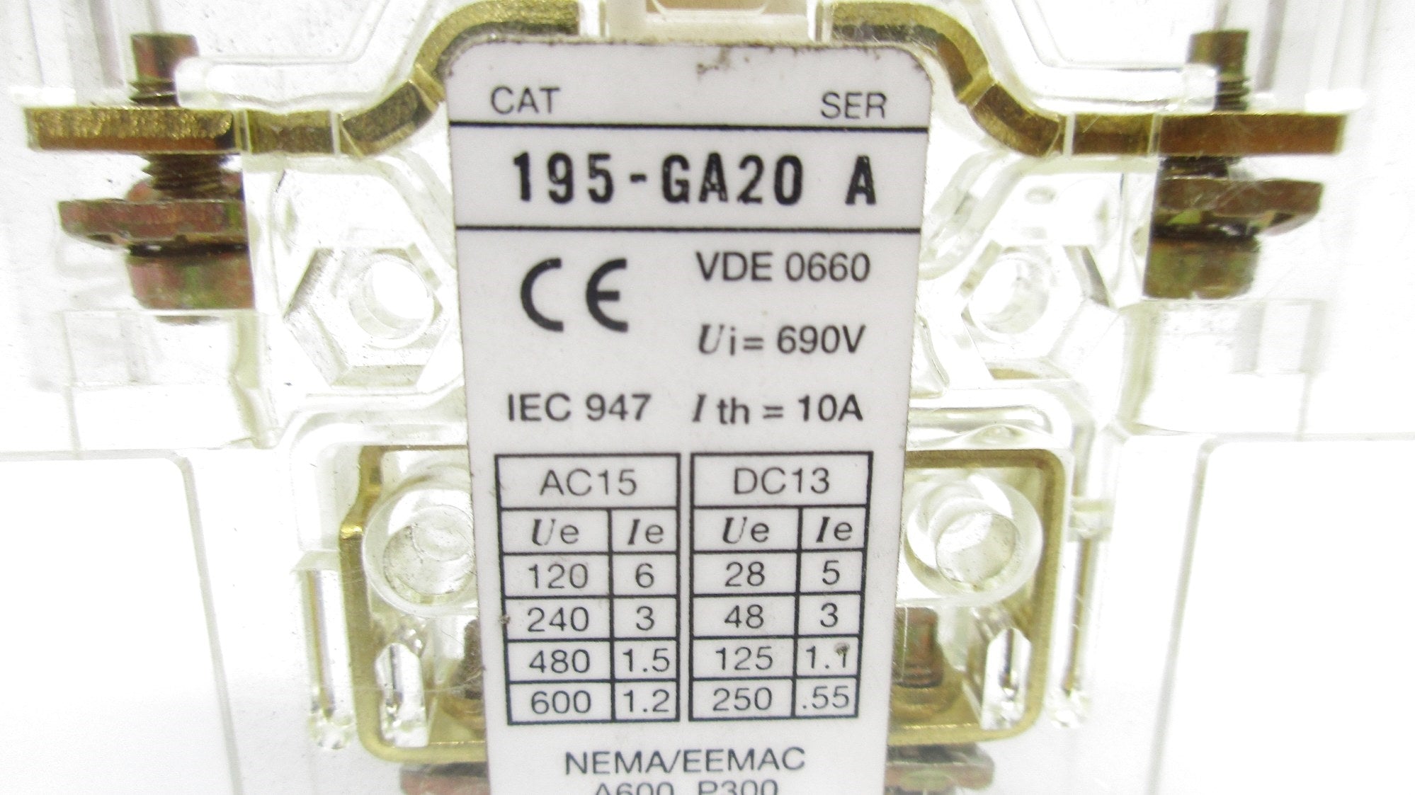 ALLEN BRADLEY 195-GA20 SER. A NSNP