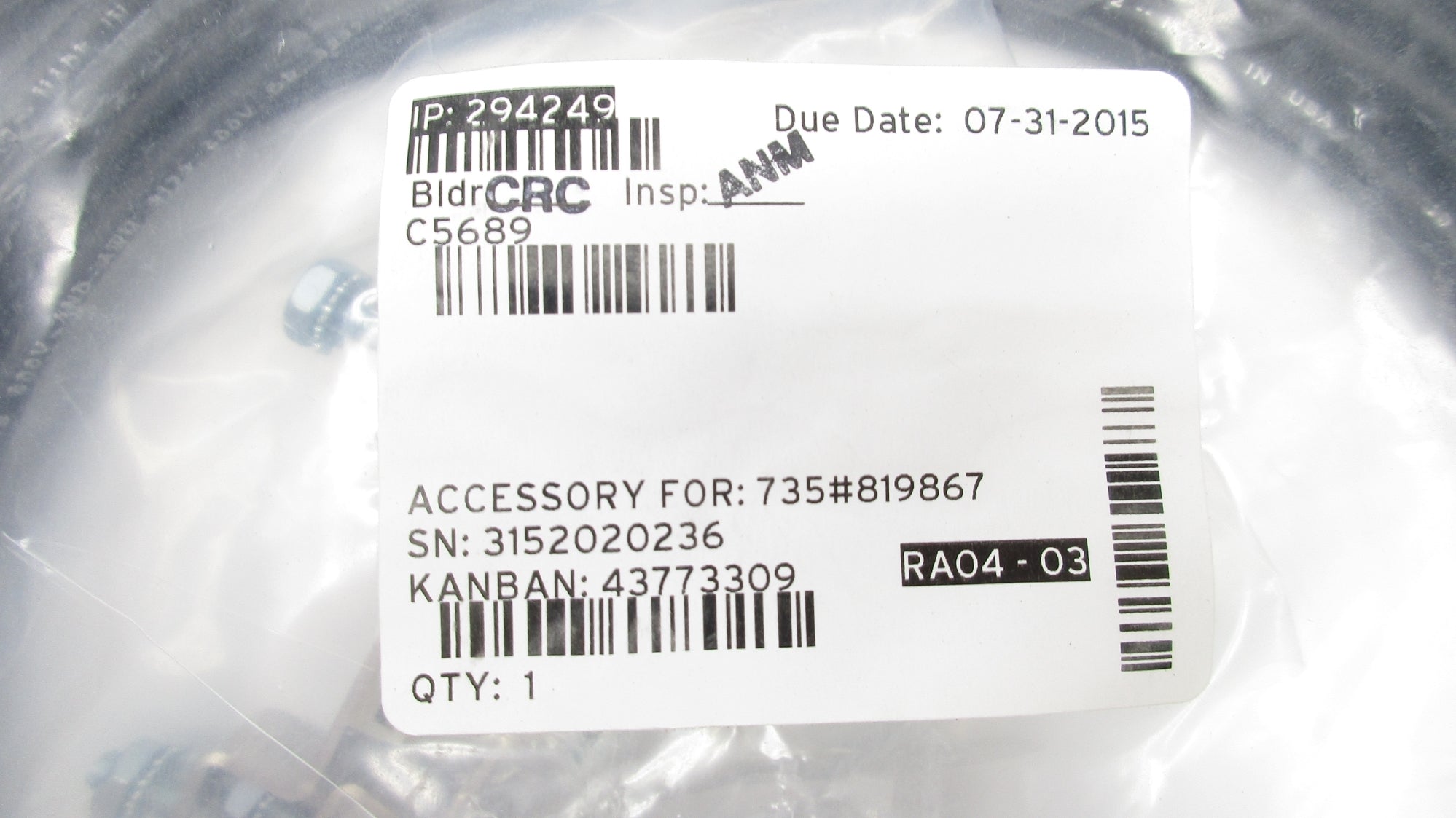 CONNECTOR CABLE C5689 NSMP