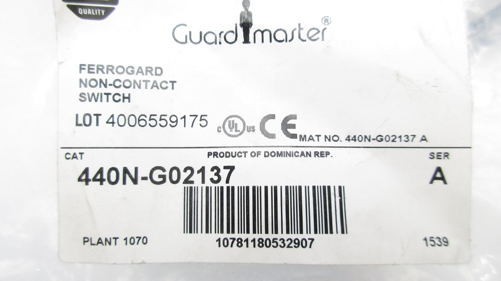INDUSTRIAL SPARE PART 440N-G02137 SER. A NSMP
