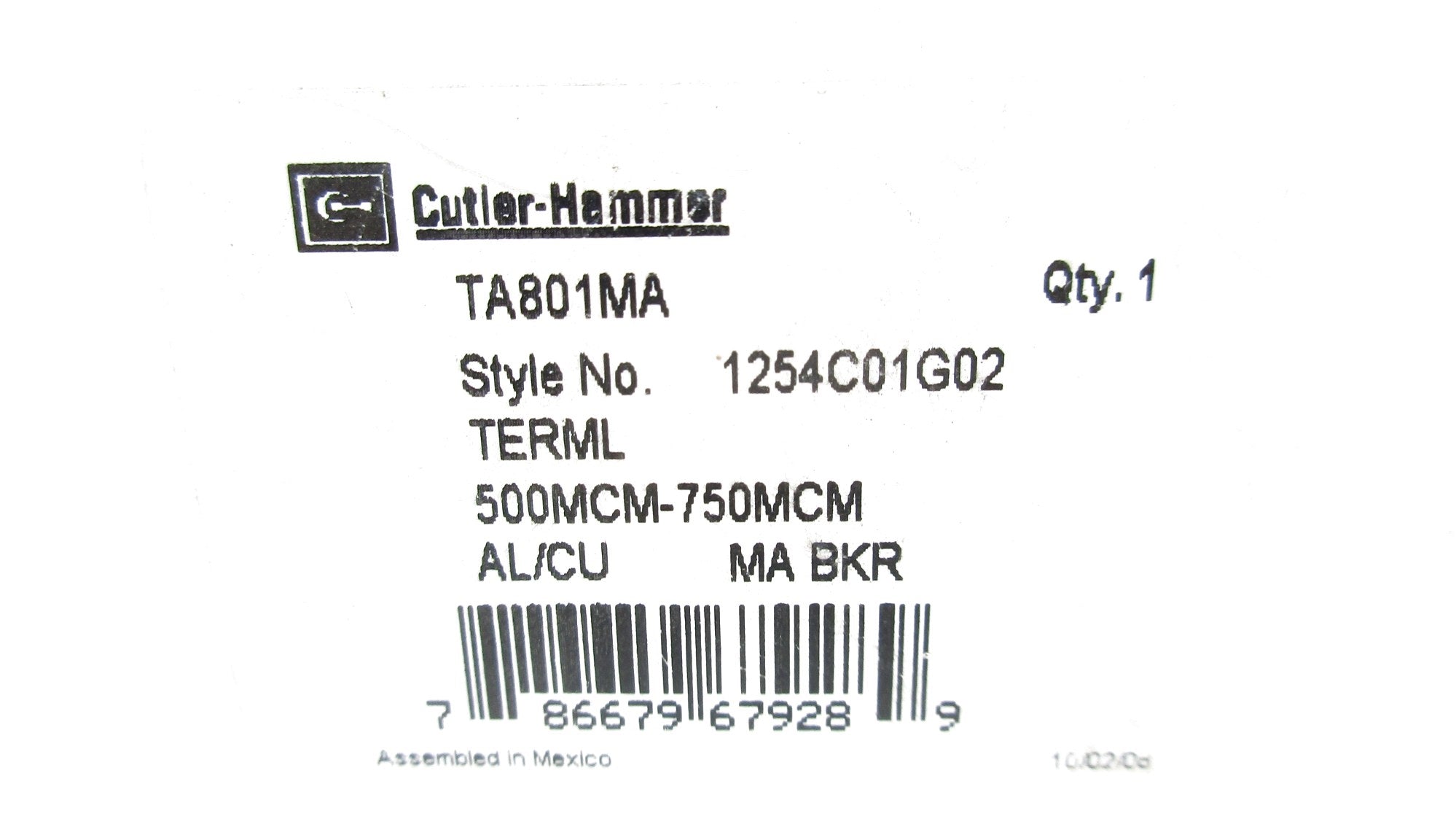 CUTLER HAMMER TA801MA NSMP