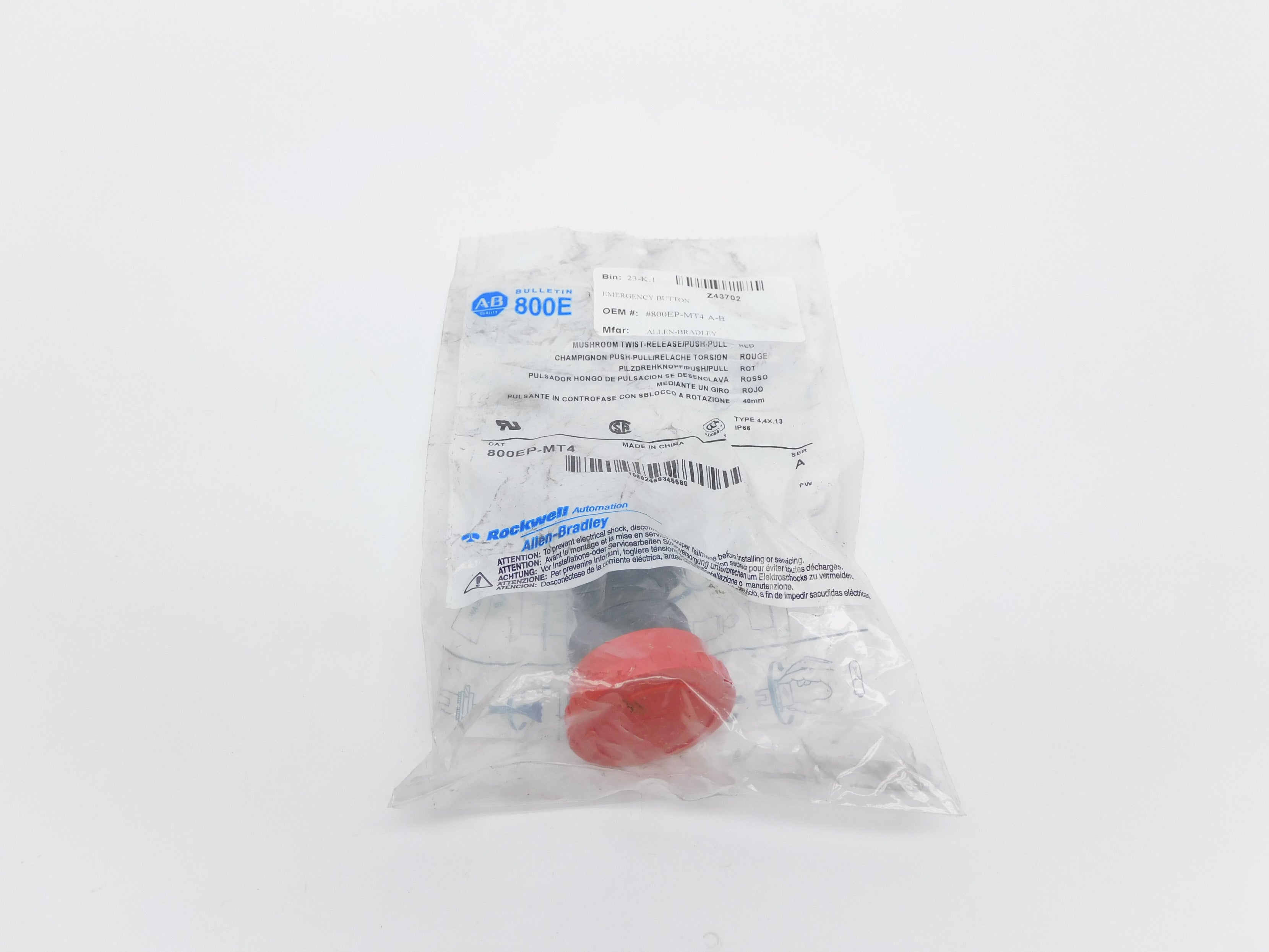 ALLEN BRADLEY 800EP-MT4 SER. A NSMP