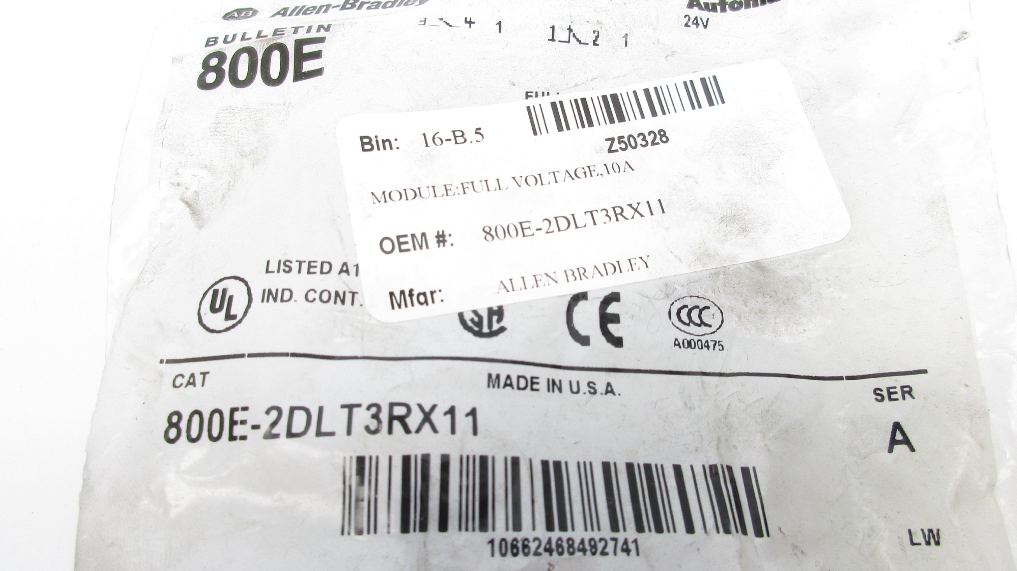 ALLEN BRADLEY 800E-2DLT3RX11 SER. A NSMP