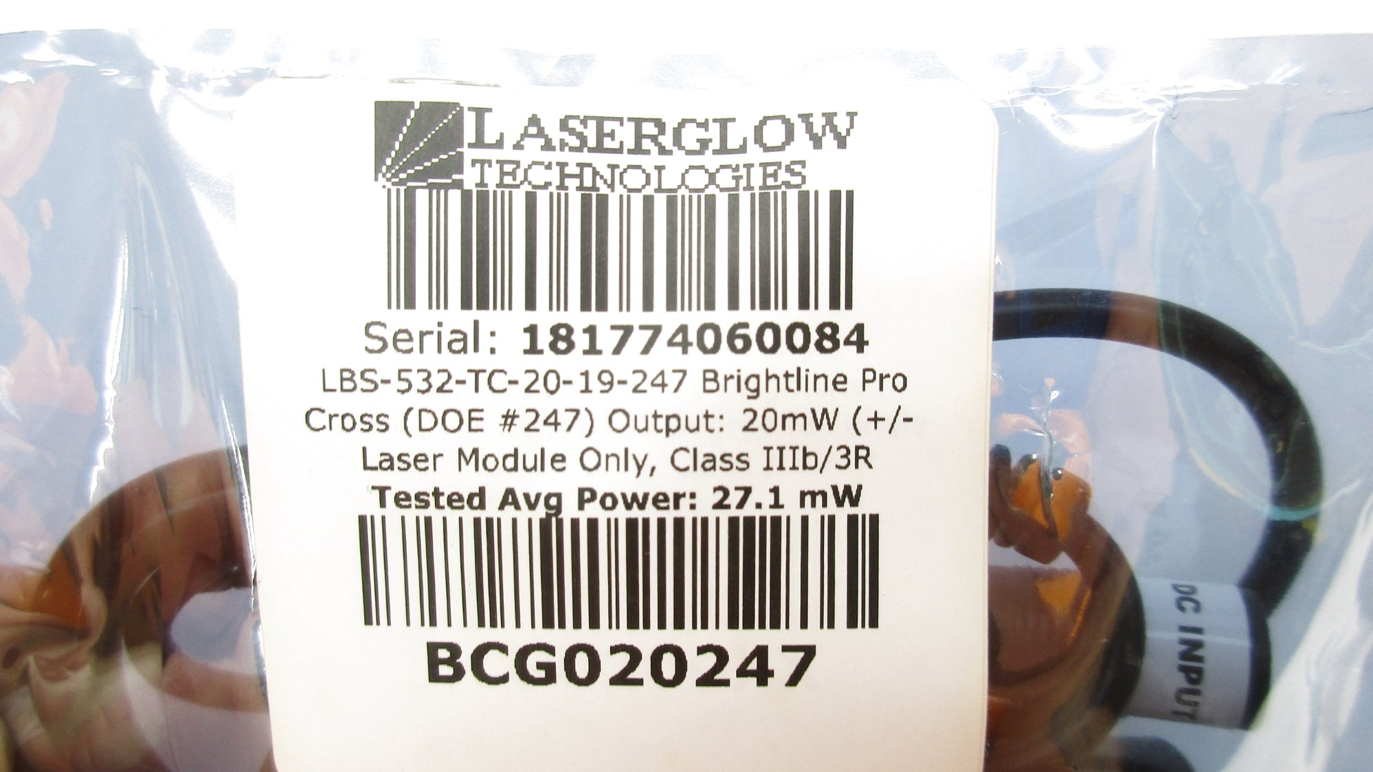 LASERGLOW BCG020247 LBS-532-TC-20-19-247 NSMP