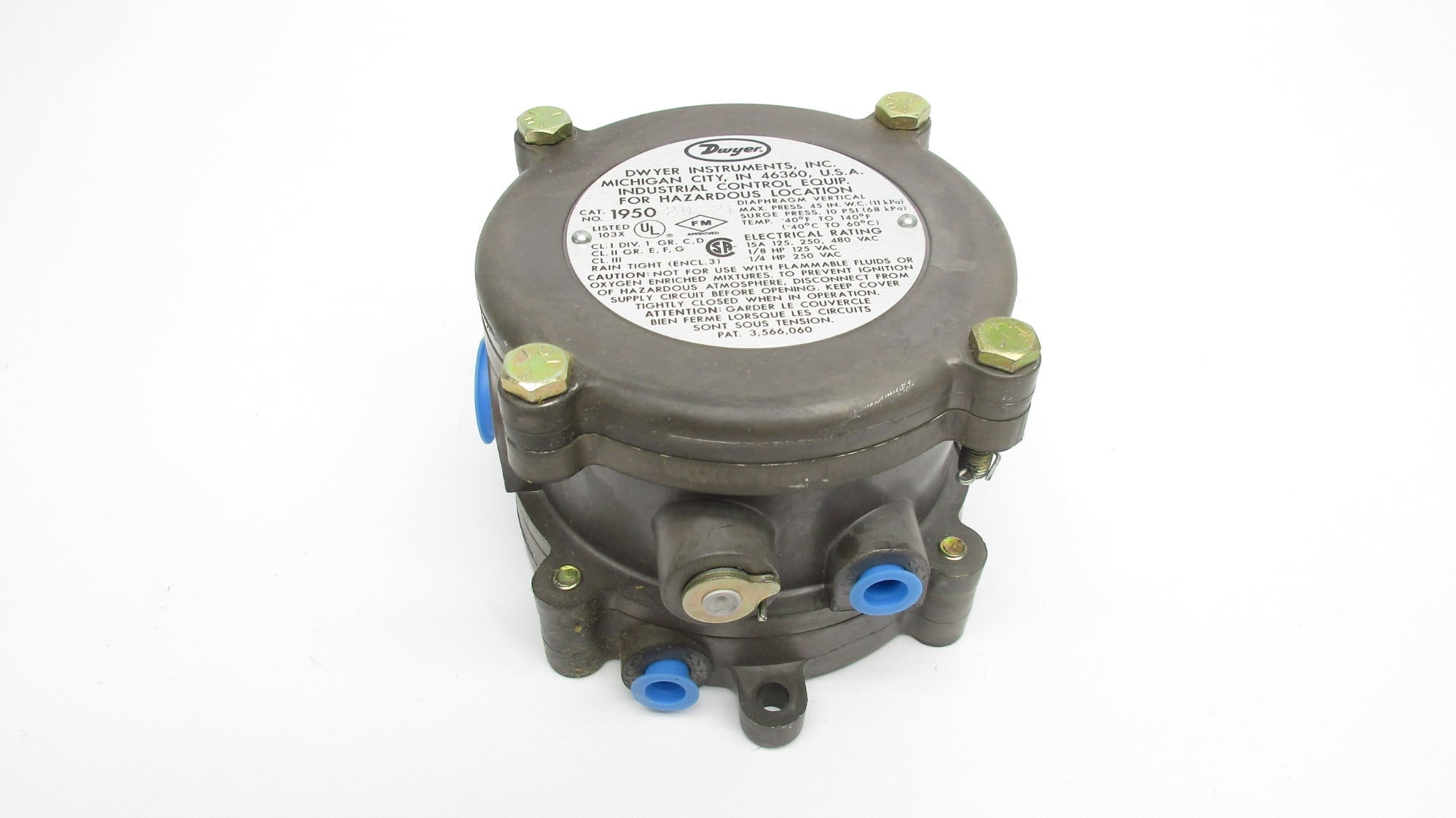 DWYER 1950-20-2F 480VAC 15A 10PSI NSMP
