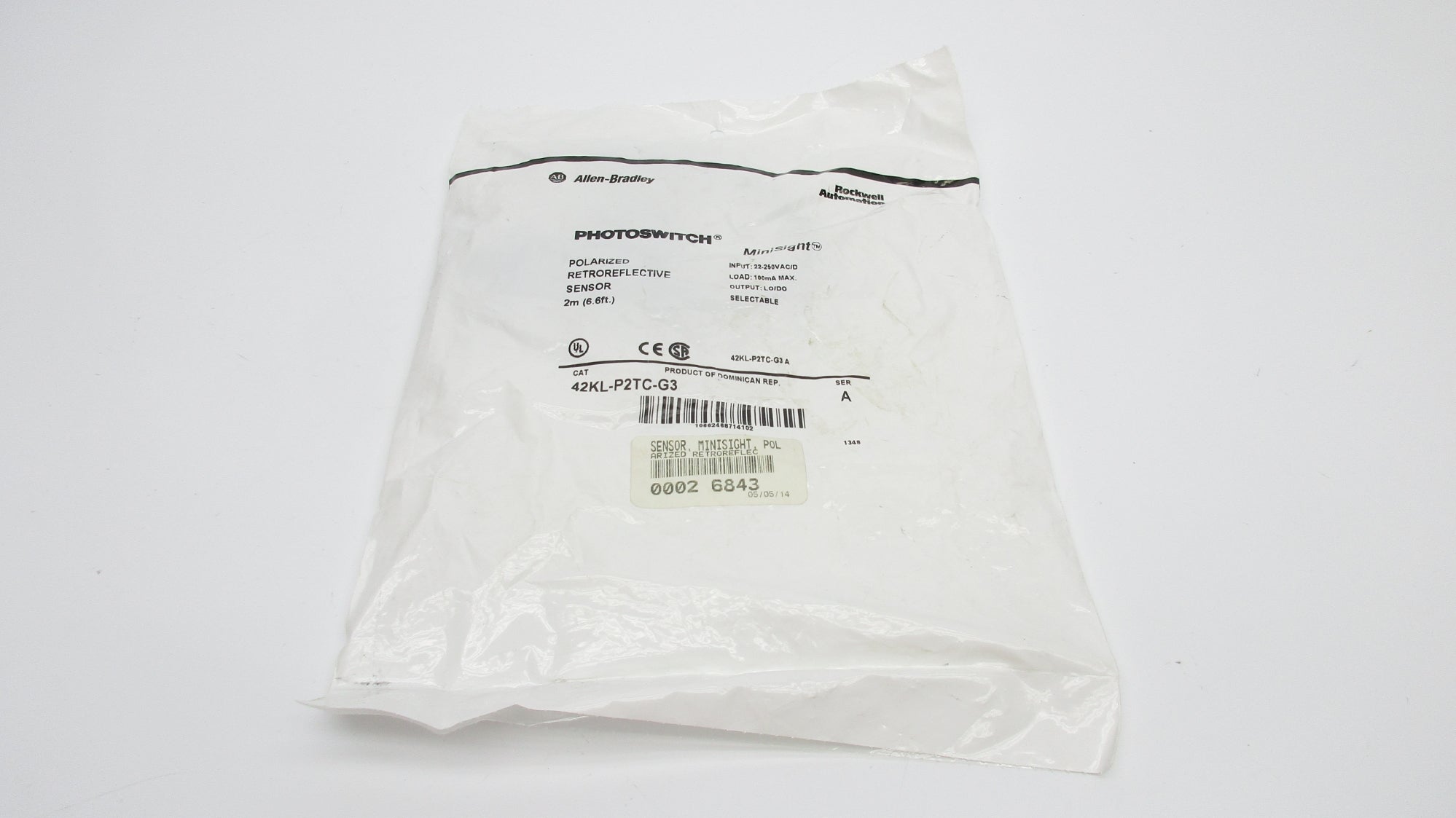 ALLEN BRADLEY 42KL-P2TC-G3 SER. A NSMP