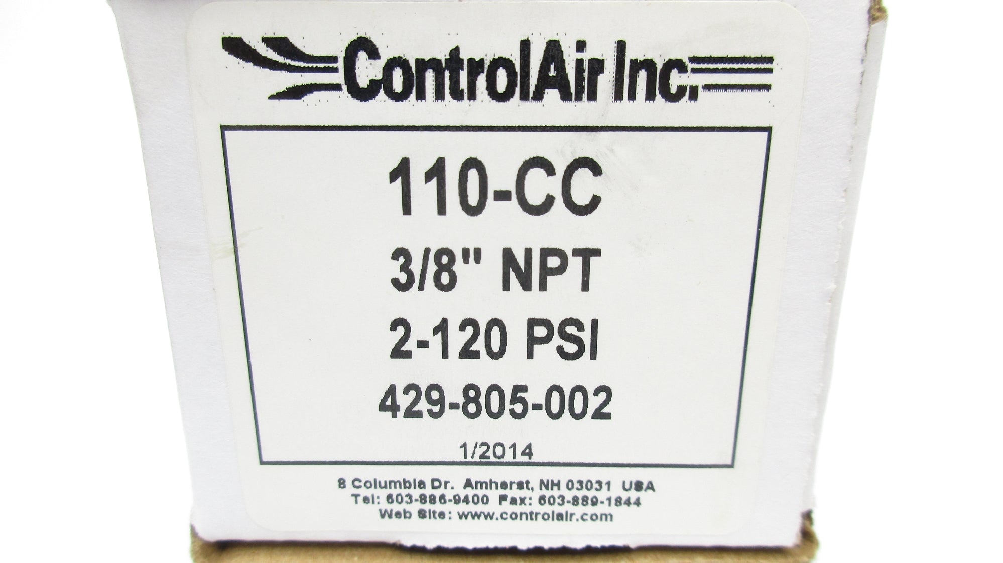 CONTROLAIR 110-CC 429-805-002 2-120PSI 3/8" NSMP
